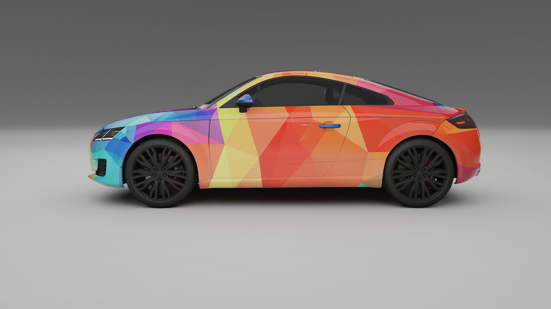 Audi TT Coupe 8S prefacelift pre-LCI VECTOR VIBE – Designad Wrap PPF-sats i utskrivbar polyuretanfilm