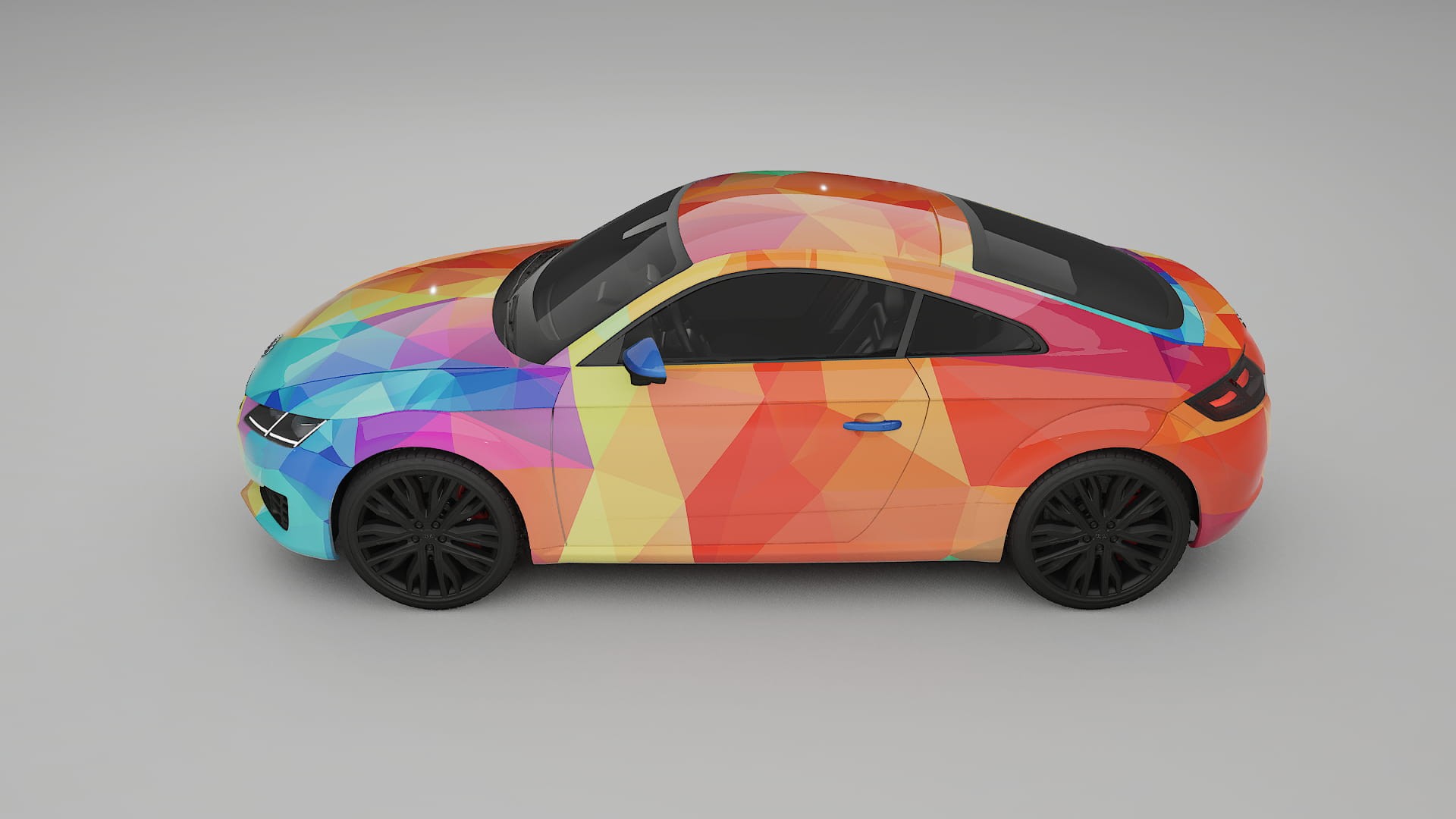 Audi TT Coupe 8S prefacelift pre-LCI VECTOR VIBE – Designad Wrap PPF-sats i utskrivbar polyuretanfilm