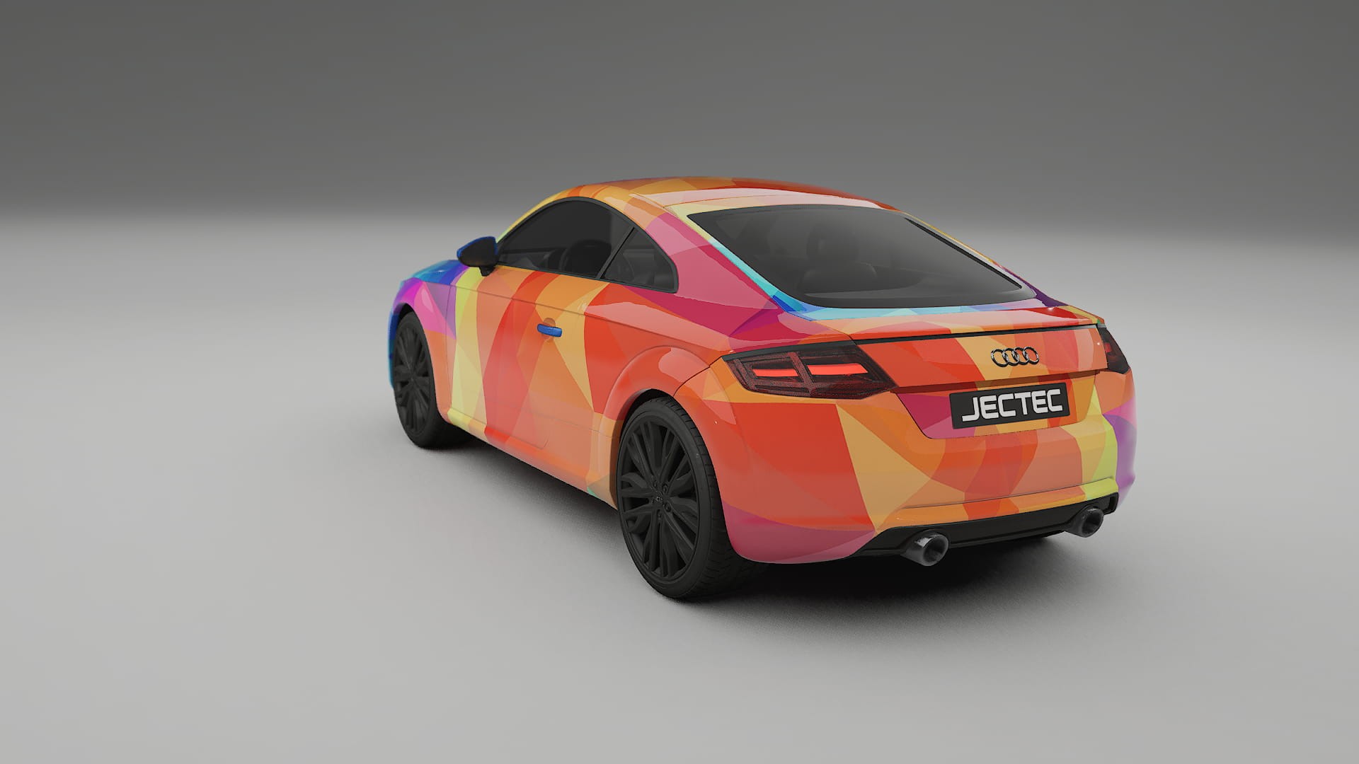 Audi TT Coupe 8S prefacelift pre-LCI VECTOR VIBE – Designad Wrap PPF-sats i utskrivbar polyuretanfilm