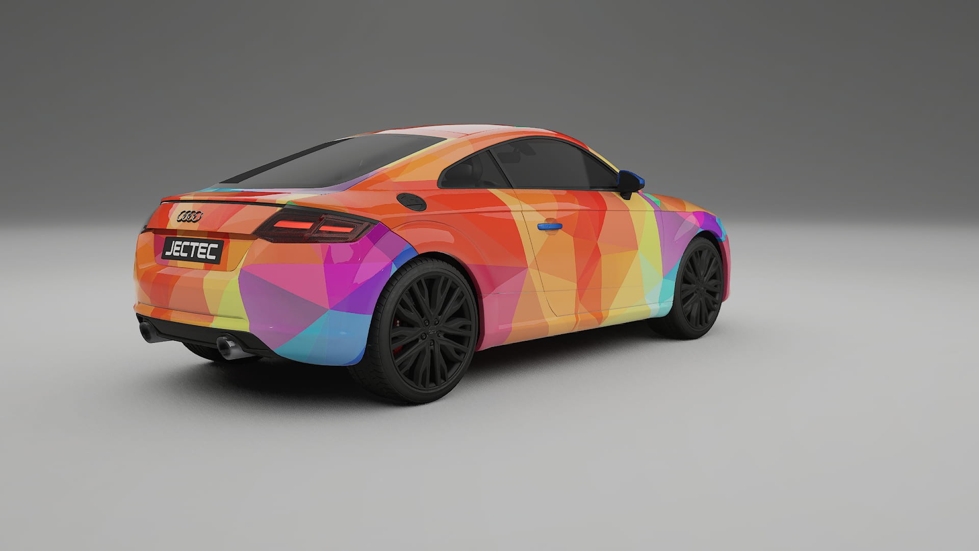Audi TT Coupe 8S prefacelift pre-LCI VECTOR VIBE – Designad Wrap PPF-sats i utskrivbar polyuretanfilm