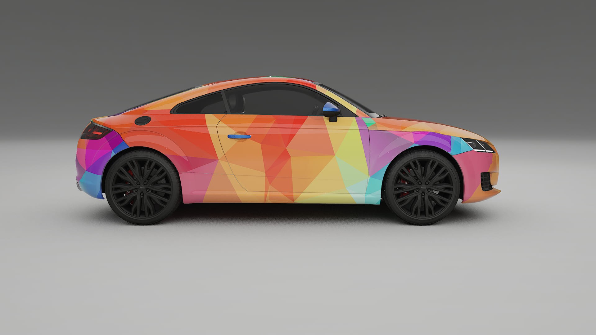 Audi TT Coupe 8S prefacelift pre-LCI VECTOR VIBE – Designad Wrap PPF-sats i utskrivbar polyuretanfilm
