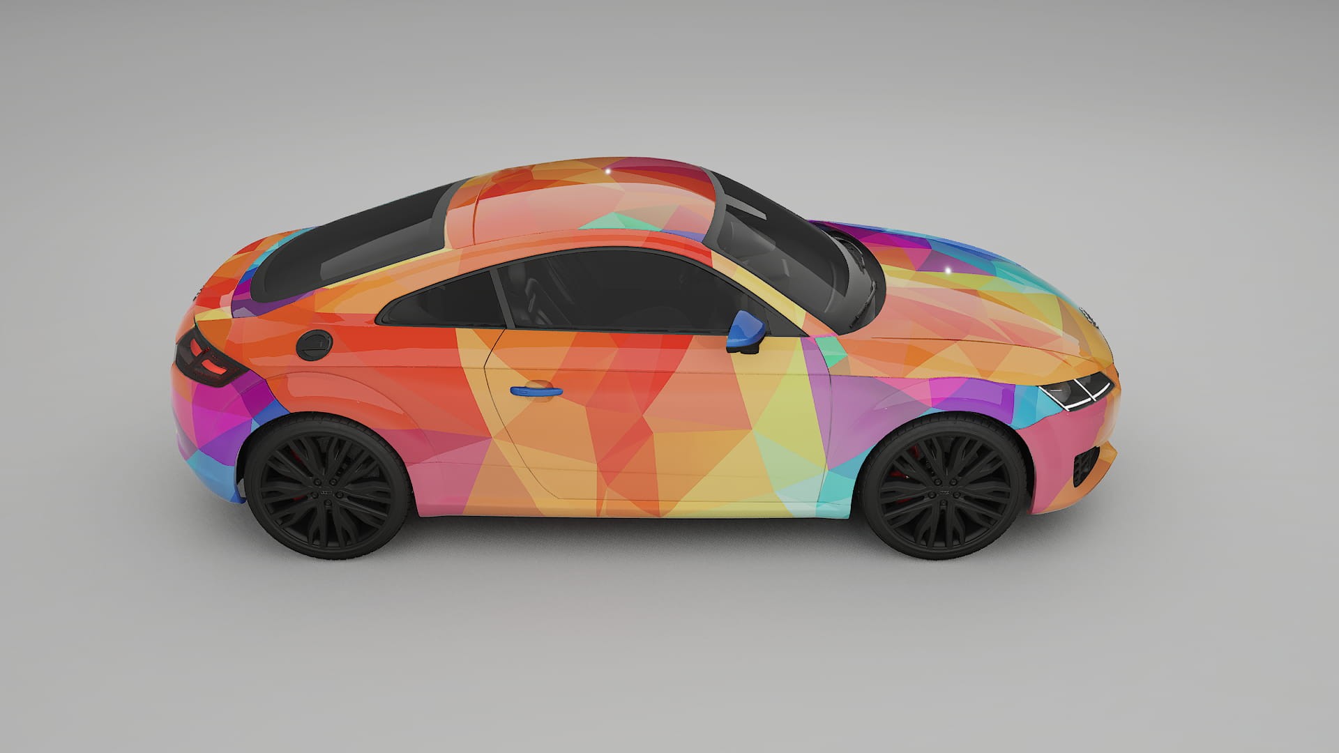 Audi TT Coupe 8S prefacelift pre-LCI VECTOR VIBE – Designad Wrap PPF-sats i utskrivbar polyuretanfilm