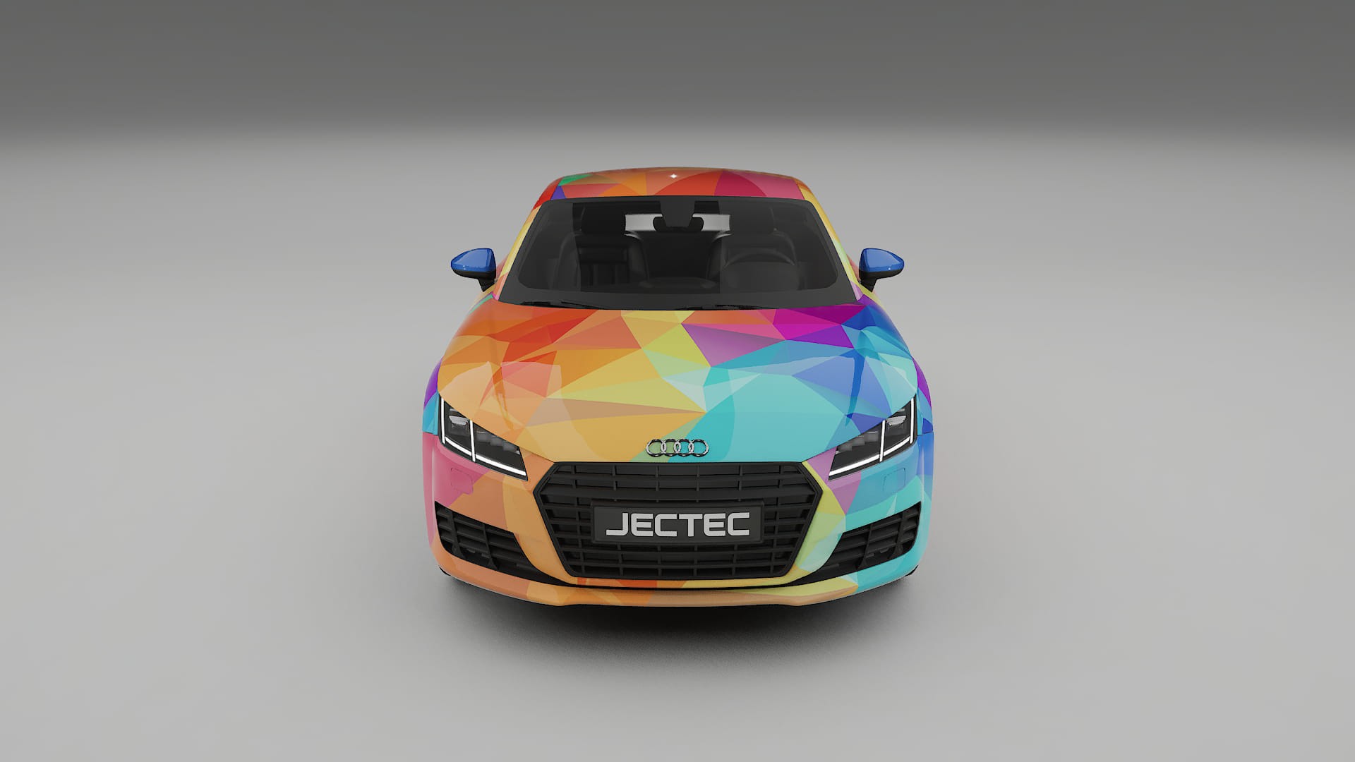 Audi TT Coupe 8S prefacelift pre-LCI VECTOR VIBE – Designad Wrap PPF-sats i utskrivbar polyuretanfilm