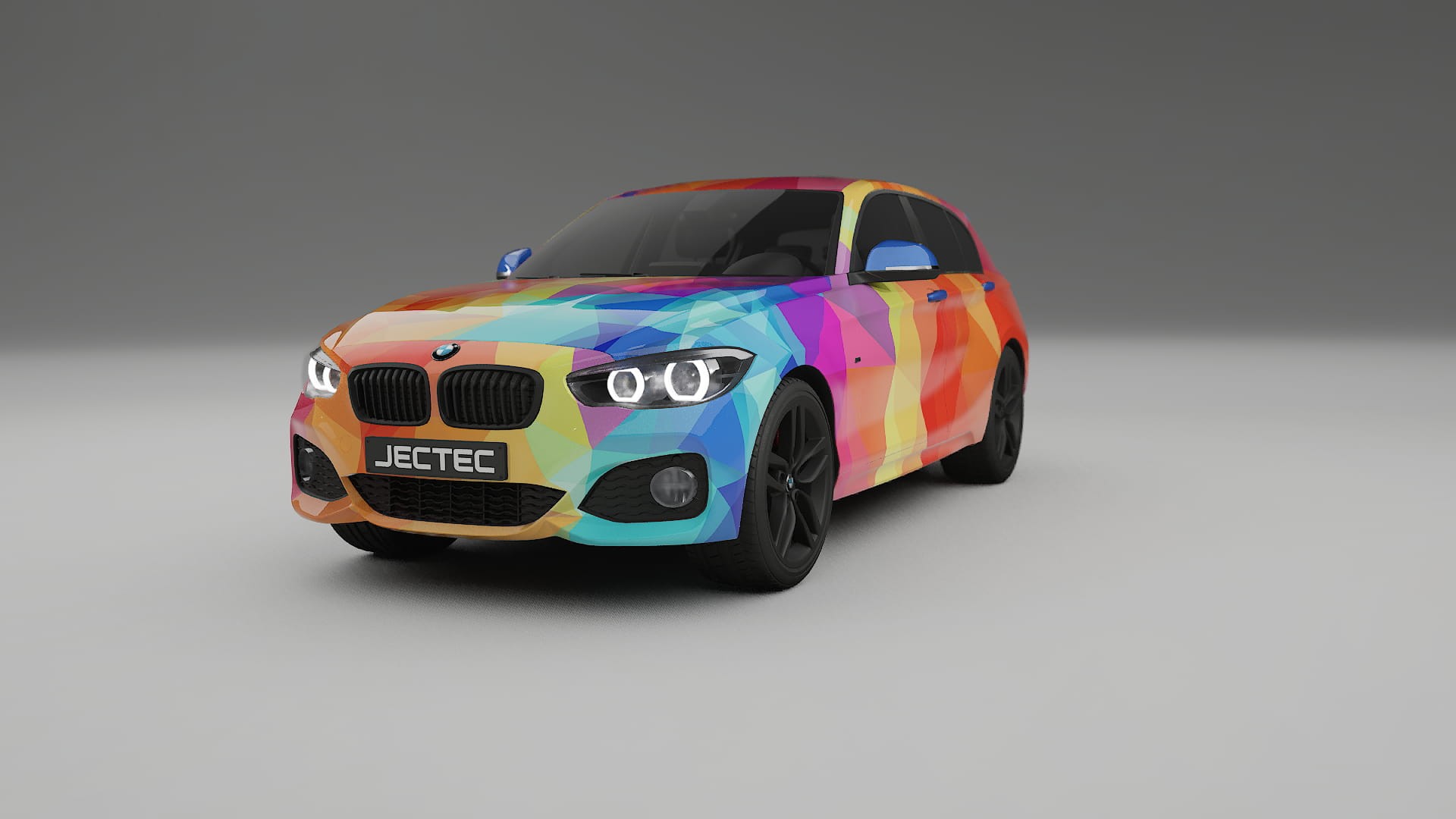 BMW 1 F20 facelift LCI VECTOR VIBE – Designad Wrap PPF-sats i utskrivbar polyuretanfilm