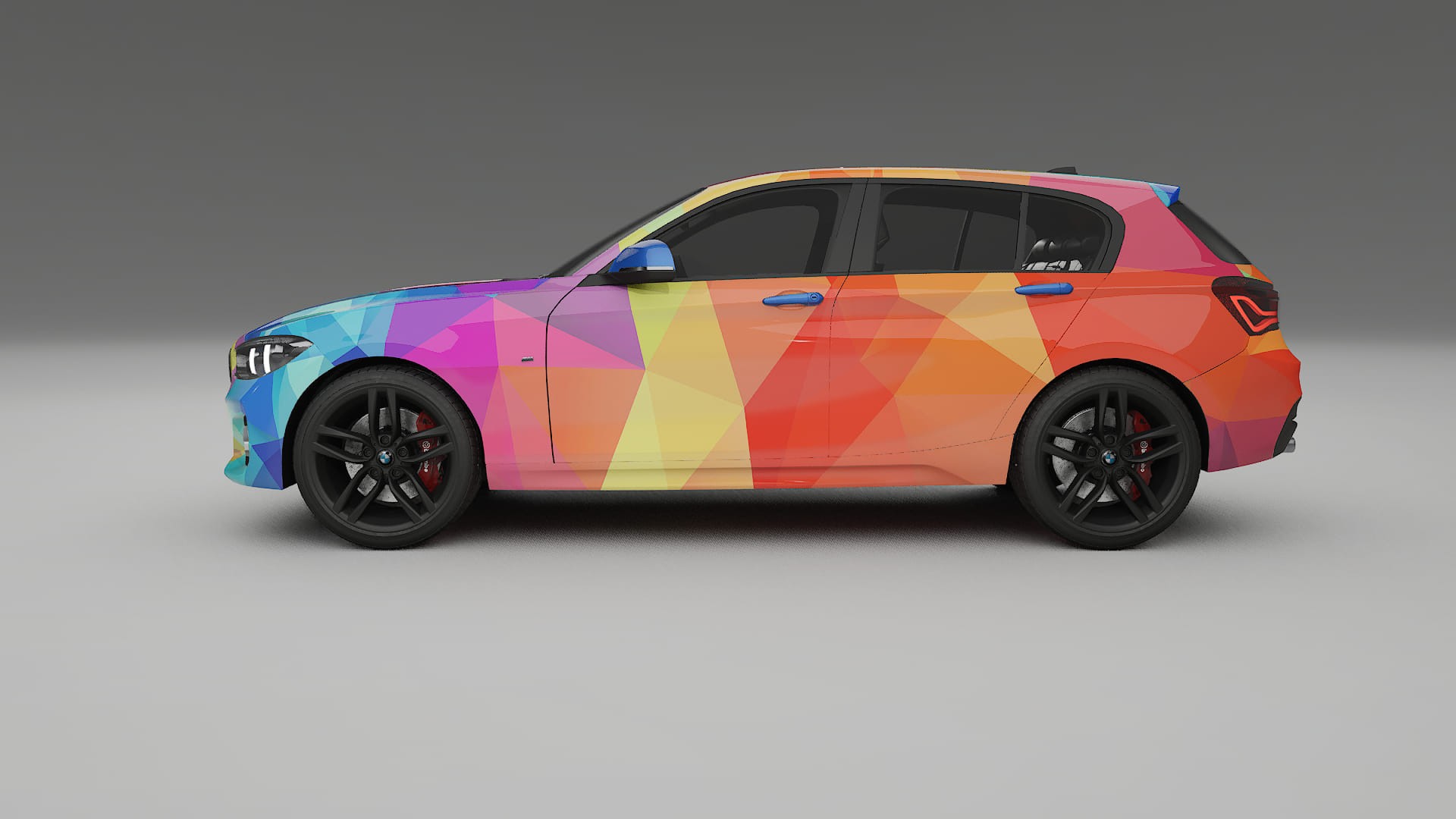 BMW 1 F20 facelift LCI VECTOR VIBE – Designad Wrap PPF-sats i utskrivbar polyuretanfilm