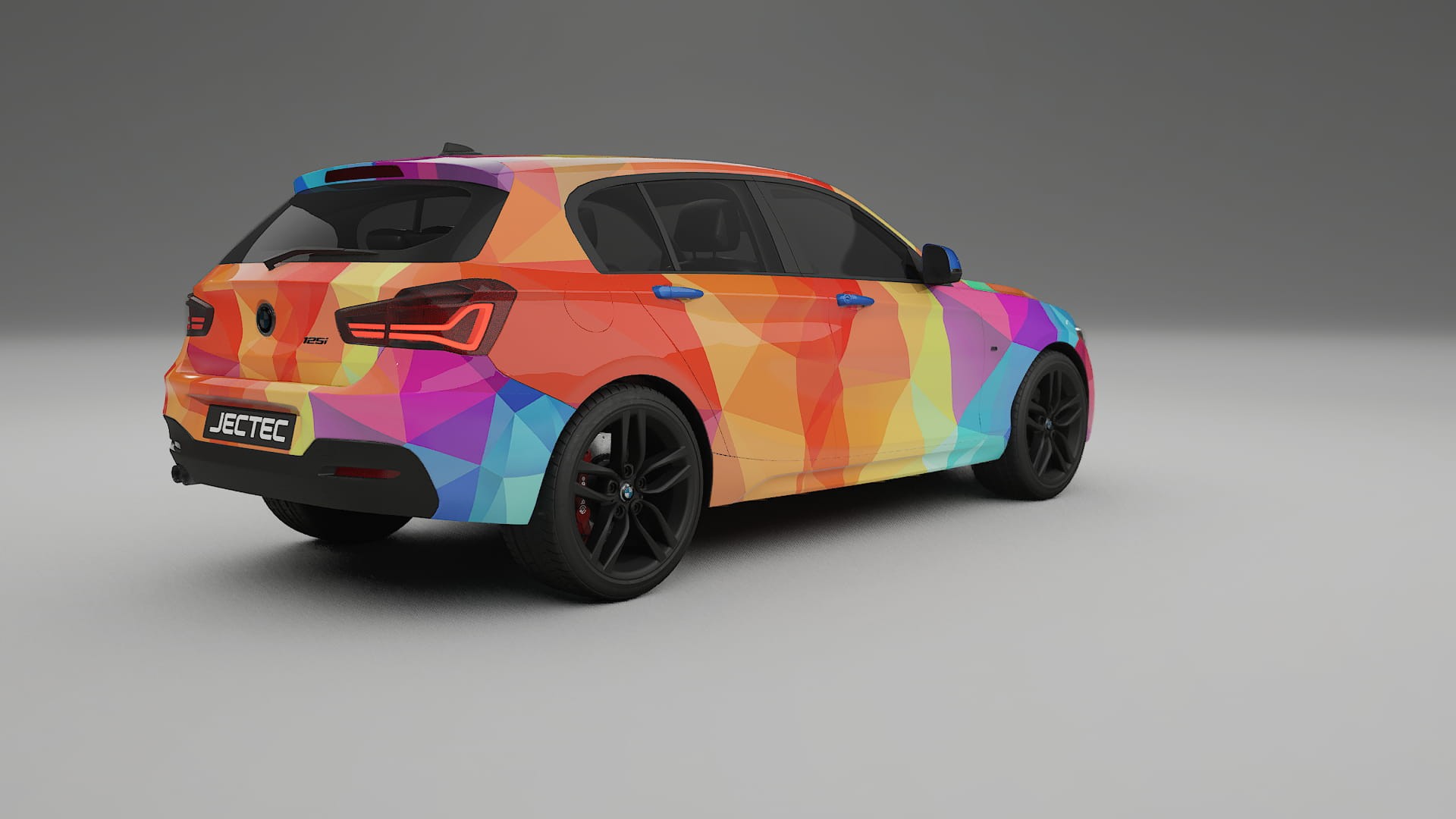 BMW 1 F20 facelift LCI VECTOR VIBE – Designad Wrap PPF-sats i utskrivbar polyuretanfilm