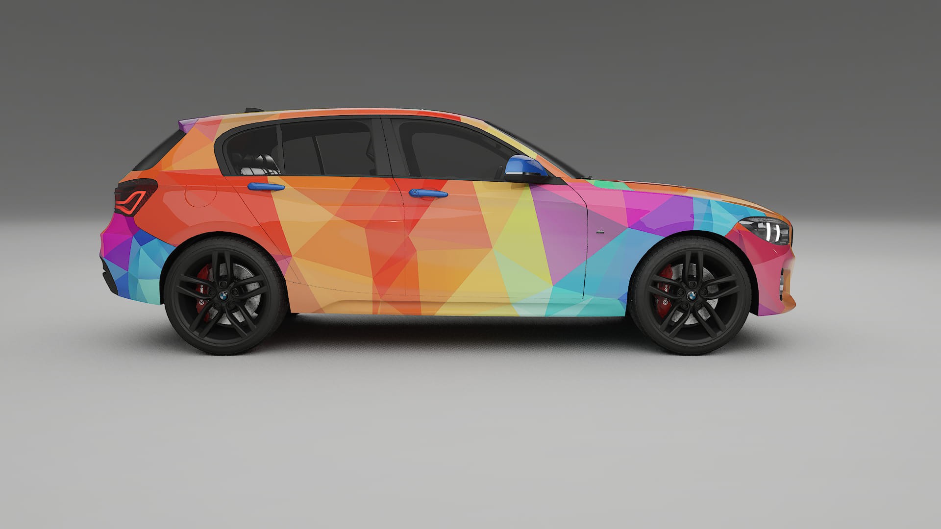 BMW 1 F20 facelift LCI VECTOR VIBE – Designad Wrap PPF-sats i utskrivbar polyuretanfilm