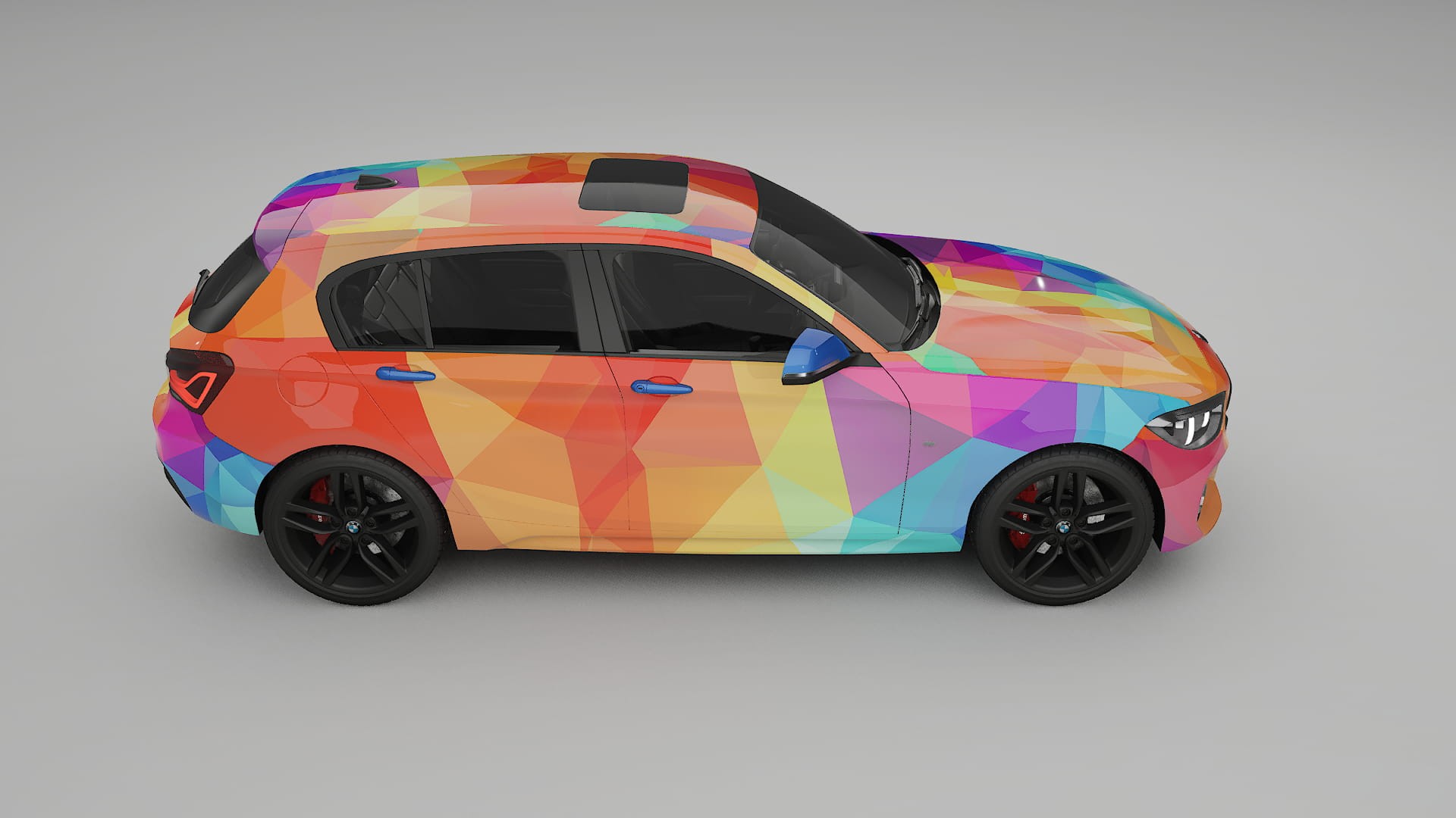 BMW 1 F20 facelift LCI VECTOR VIBE – Designad Wrap PPF-sats i utskrivbar polyuretanfilm