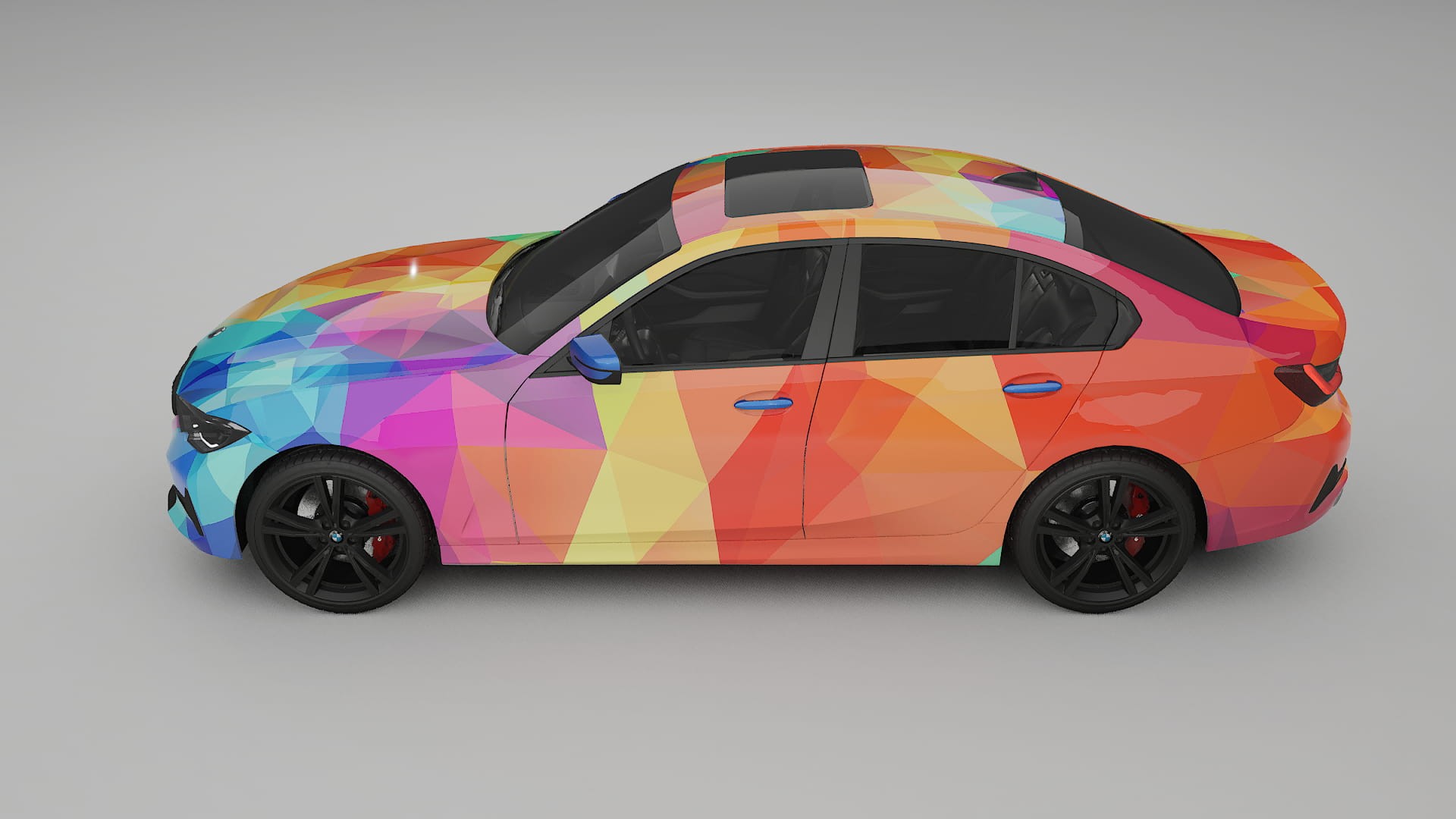 BMW 3 G20 prefacelift pre-LCI VECTOR VIBE – Designad Wrap PPF-sats i utskrivbar polyuretanfilm