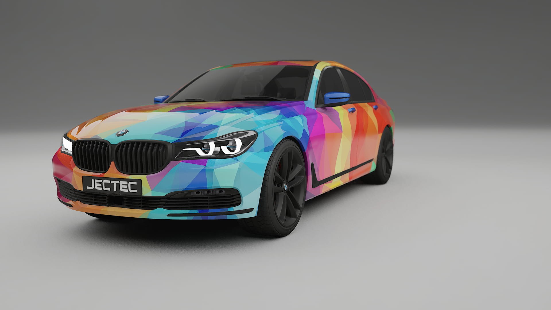 BMW 7 G11 G12 facelift LCI VECTOR VIBE – Designad Wrap PPF-sats i utskrivbar polyuretanfilm