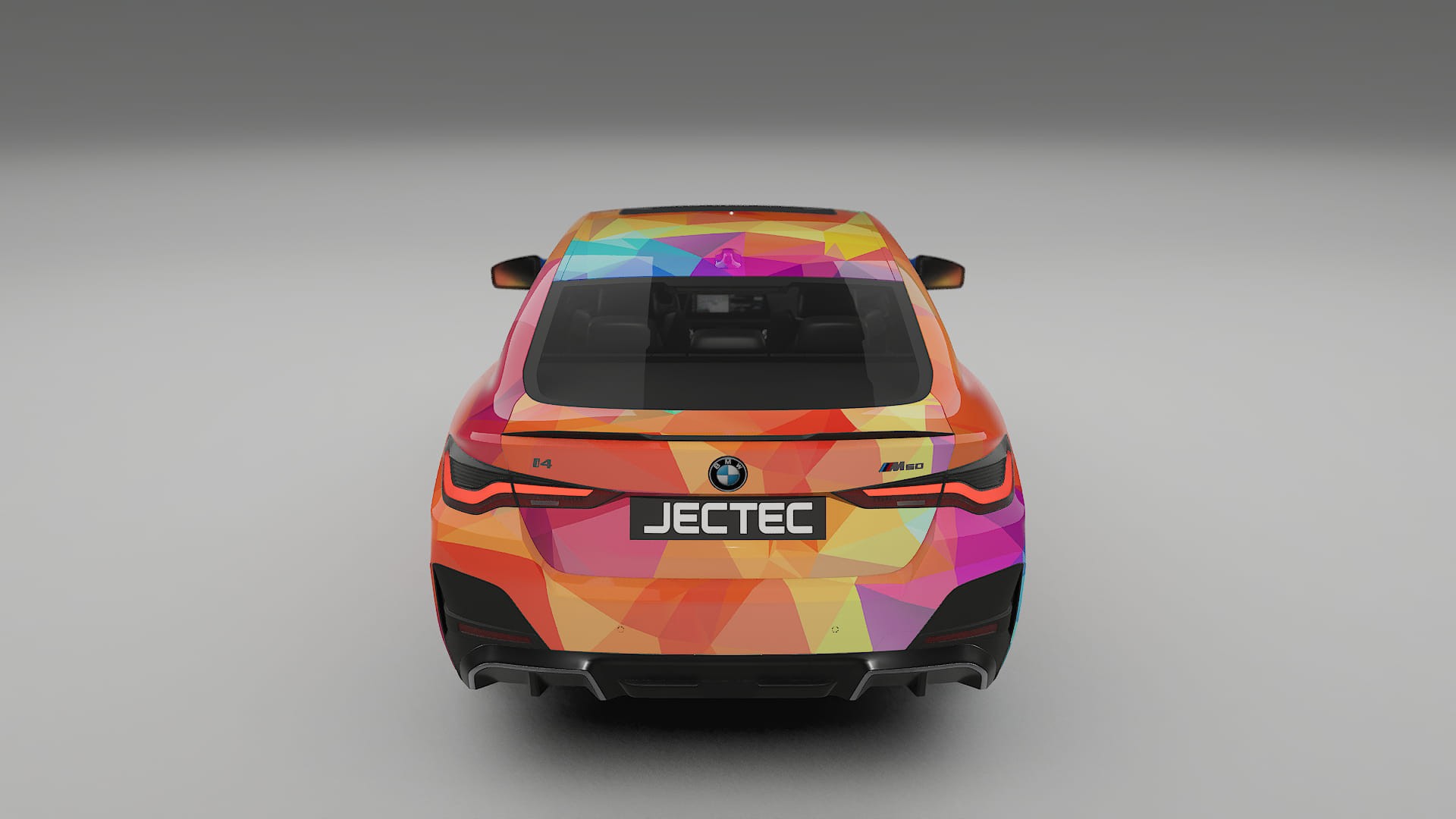 BMW I4 G26 M-Package VECTOR VIBE – Designad Wrap PPF-sats i utskrivbar polyuretanfilm