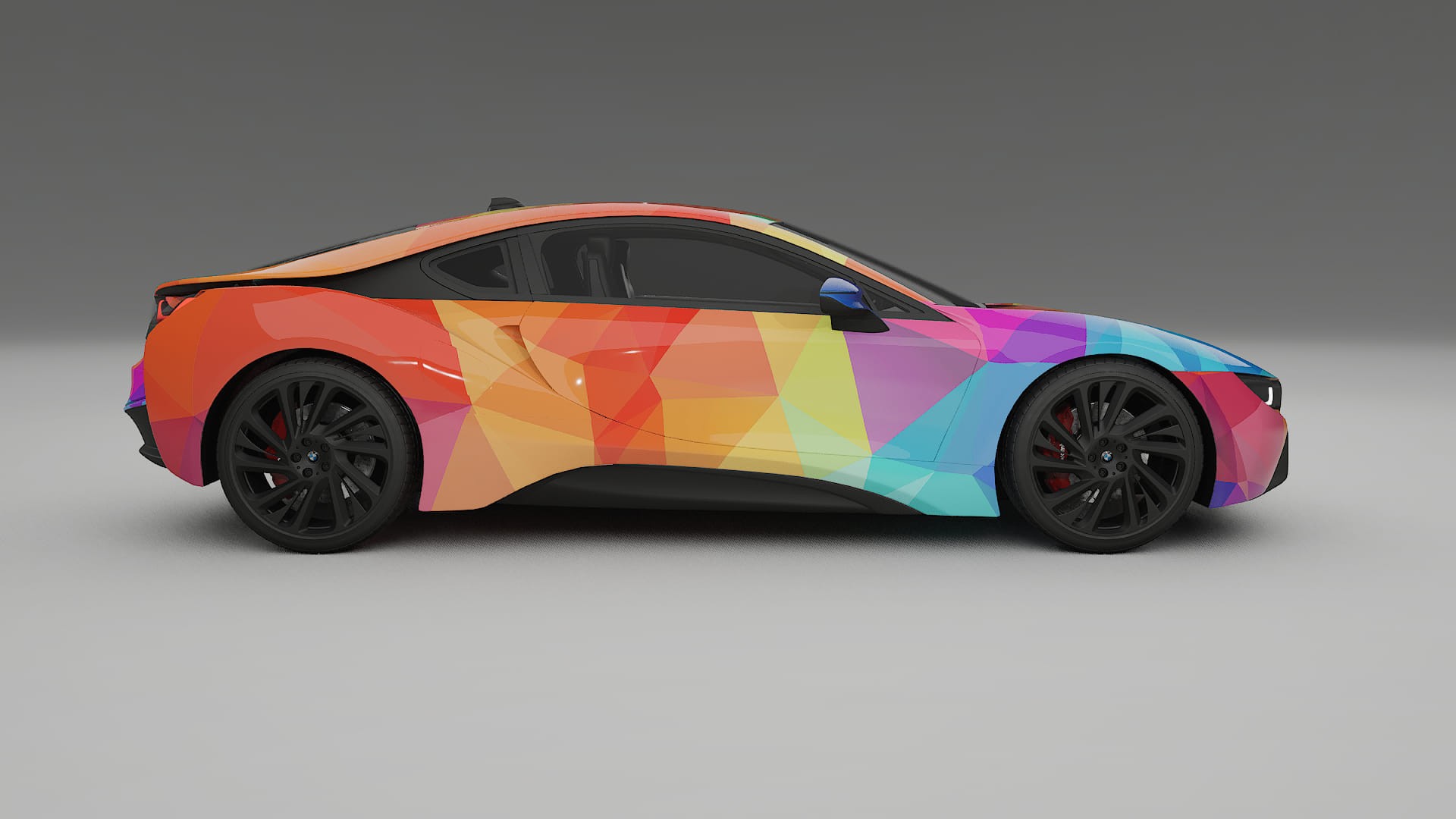 BMW I8 I12 VECTOR VIBE – Designad Wrap PPF-sats i utskrivbar polyuretanfilm