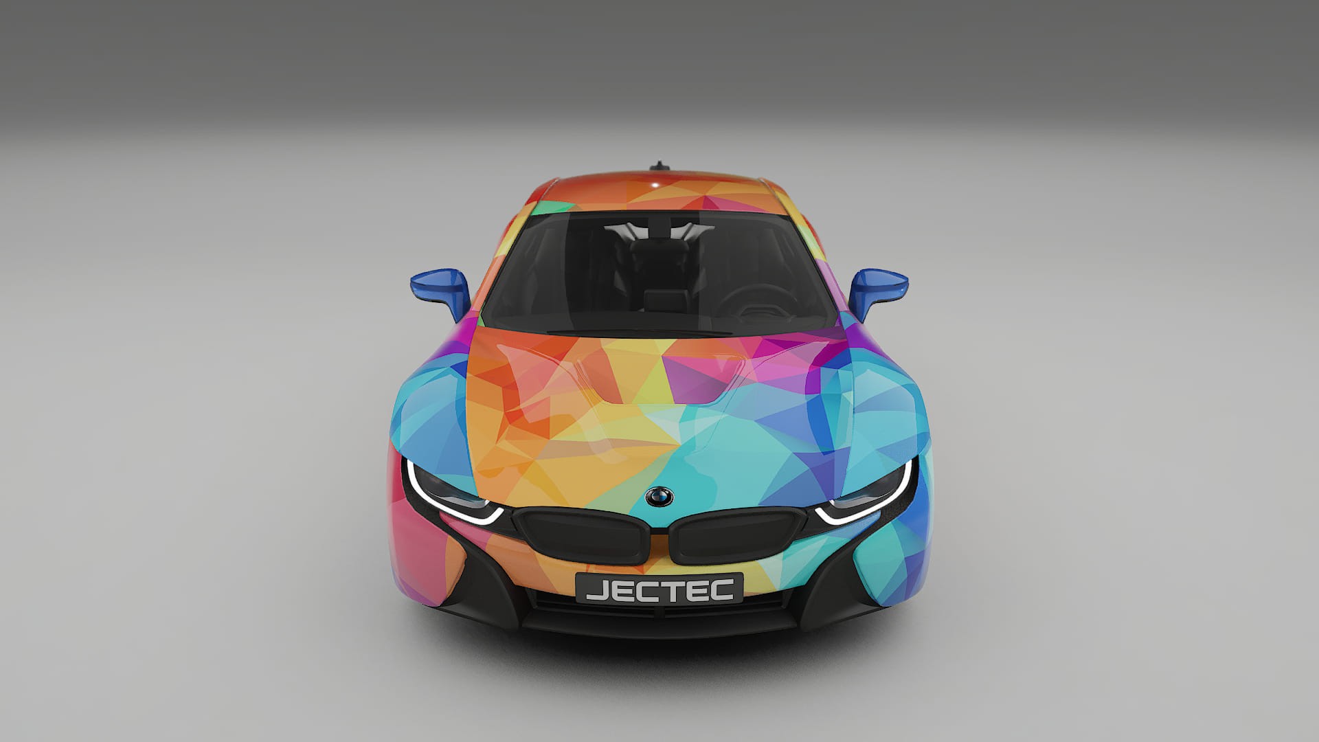 BMW I8 I12 VECTOR VIBE – Designad Wrap PPF-sats i utskrivbar polyuretanfilm