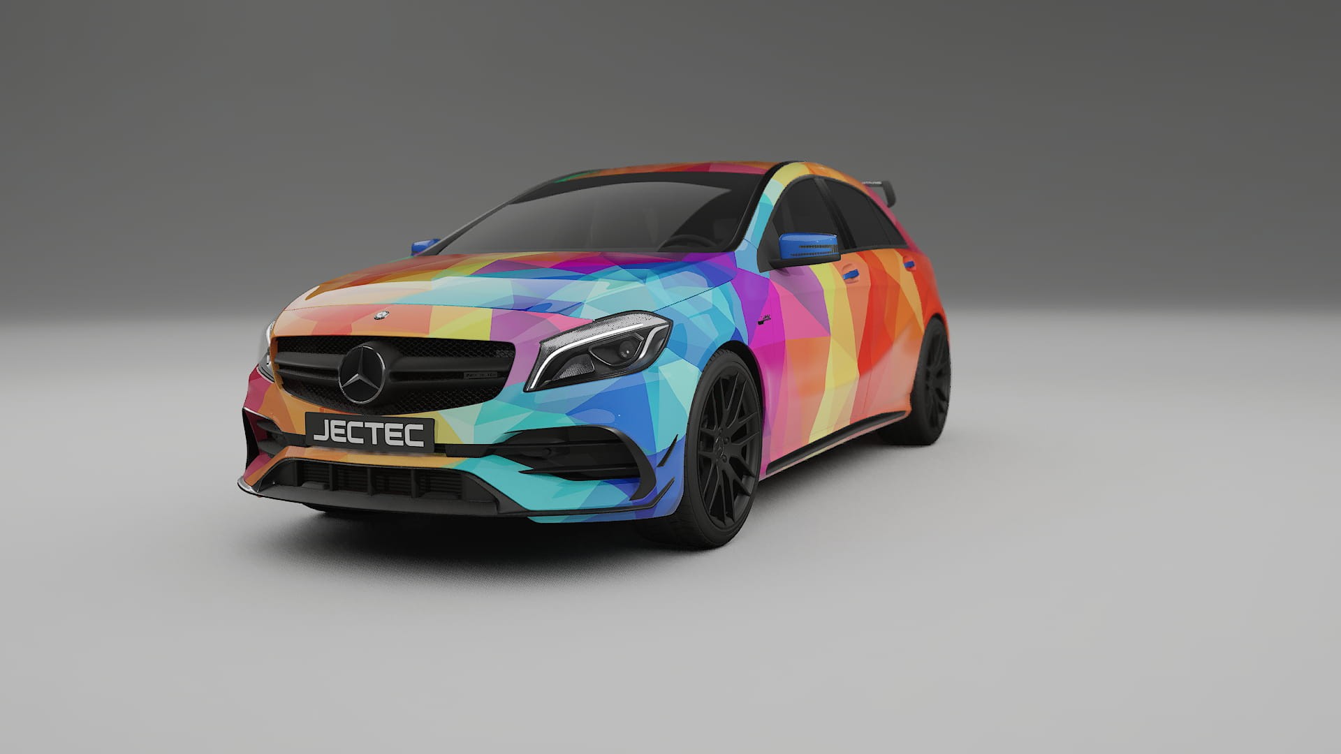 Mercedes A45 AMG W176 VECTOR VIBE – Designad Wrap PPF-sats i utskrivbar polyuretanfilm