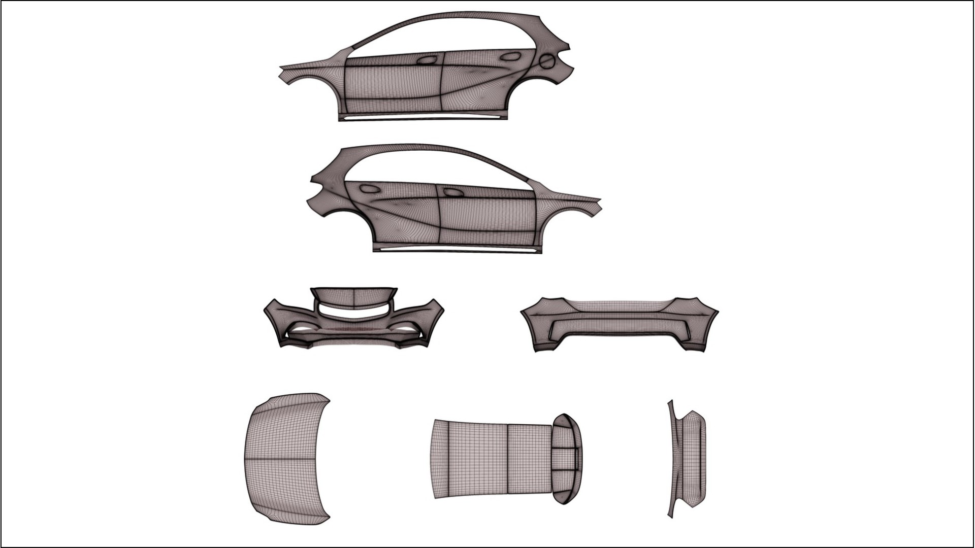 Mercedes A45 AMG W176 VECTOR VIBE – Designad Wrap PPF-sats i utskrivbar polyuretanfilm