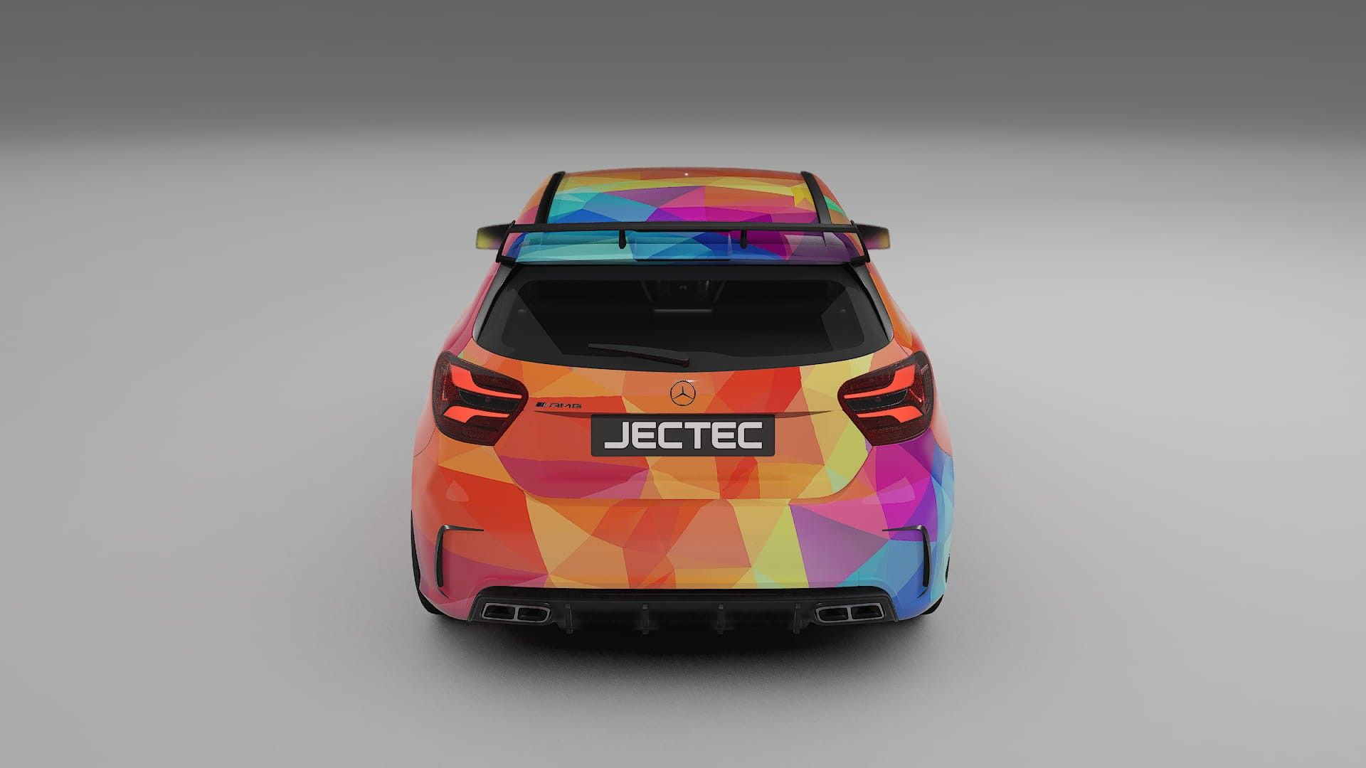 Mercedes A45 AMG W176 VECTOR VIBE – Designad Wrap PPF-sats i utskrivbar polyuretanfilm