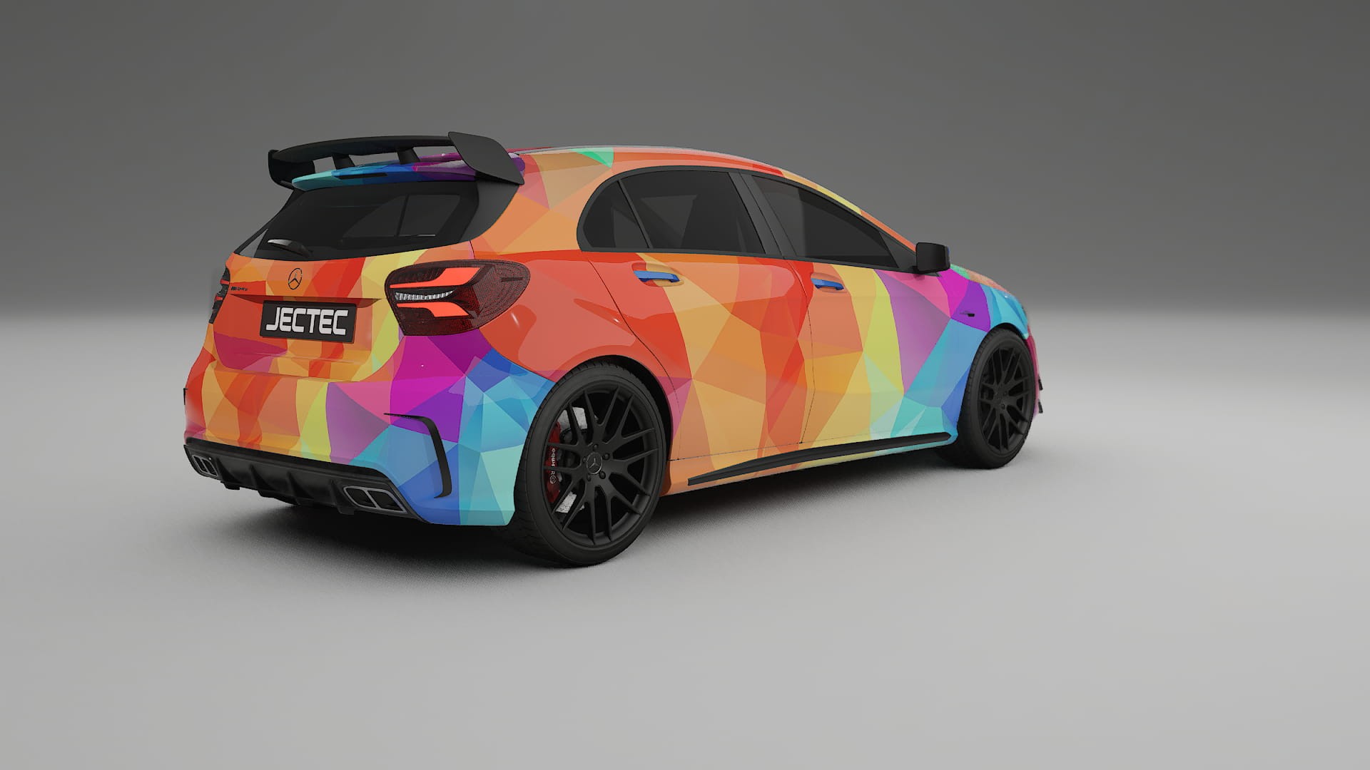 Mercedes A45 AMG W176 VECTOR VIBE – Designad Wrap PPF-sats i utskrivbar polyuretanfilm