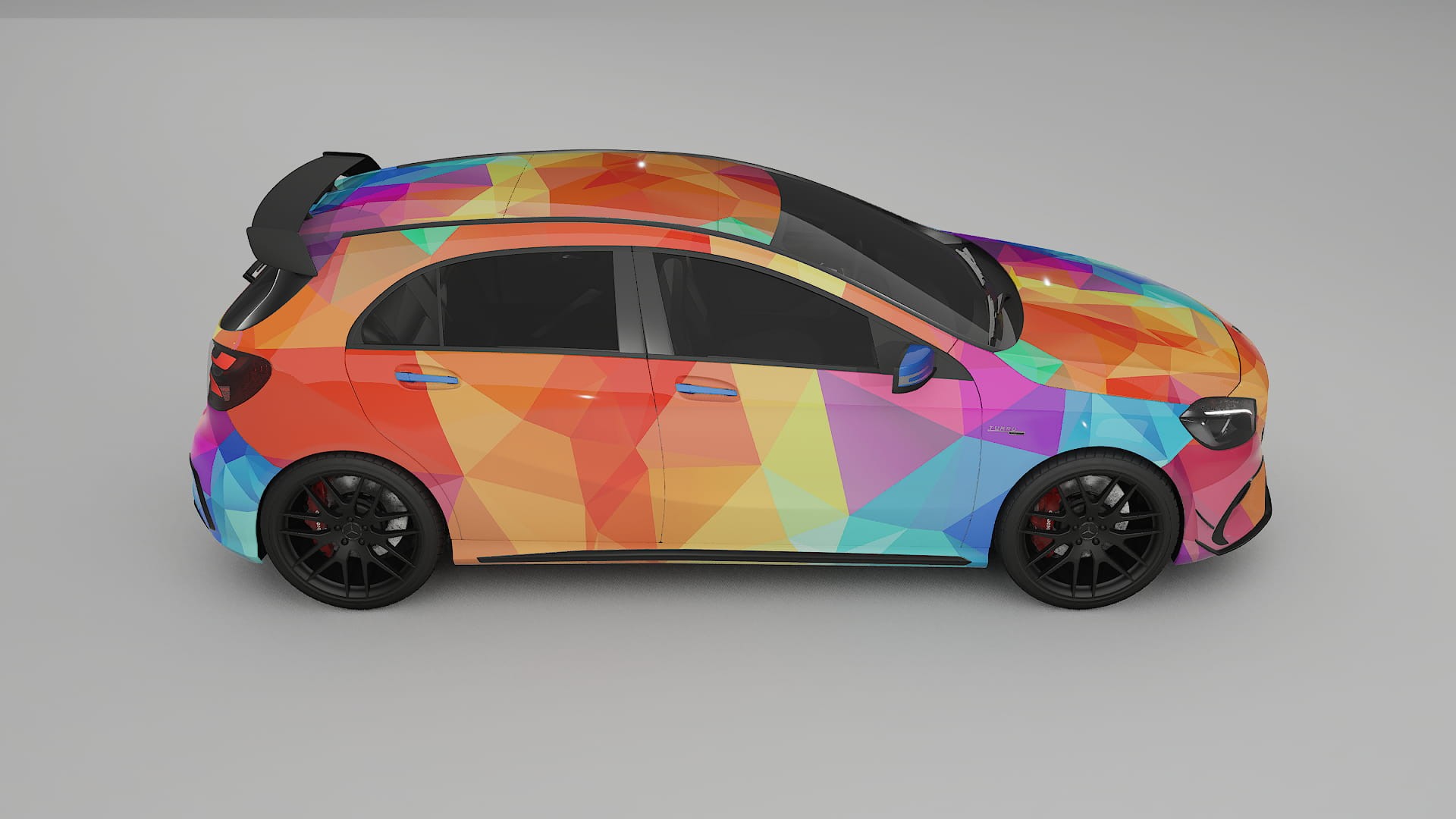 Mercedes A45 AMG W176 VECTOR VIBE – Designad Wrap PPF-sats i utskrivbar polyuretanfilm