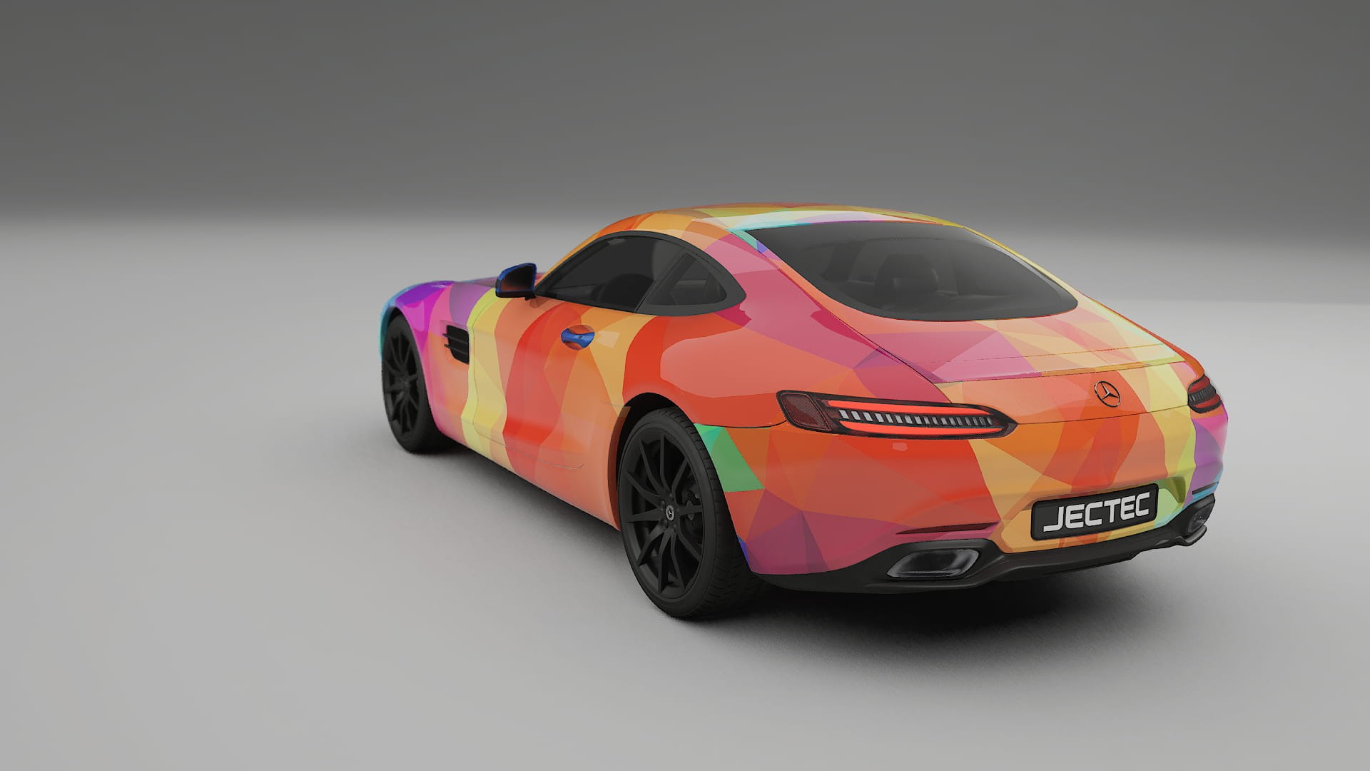 Mercedes AMG GT C190 Coupe VECTOR VIBE – Designad Wrap PPF-sats i utskrivbar polyuretanfilm