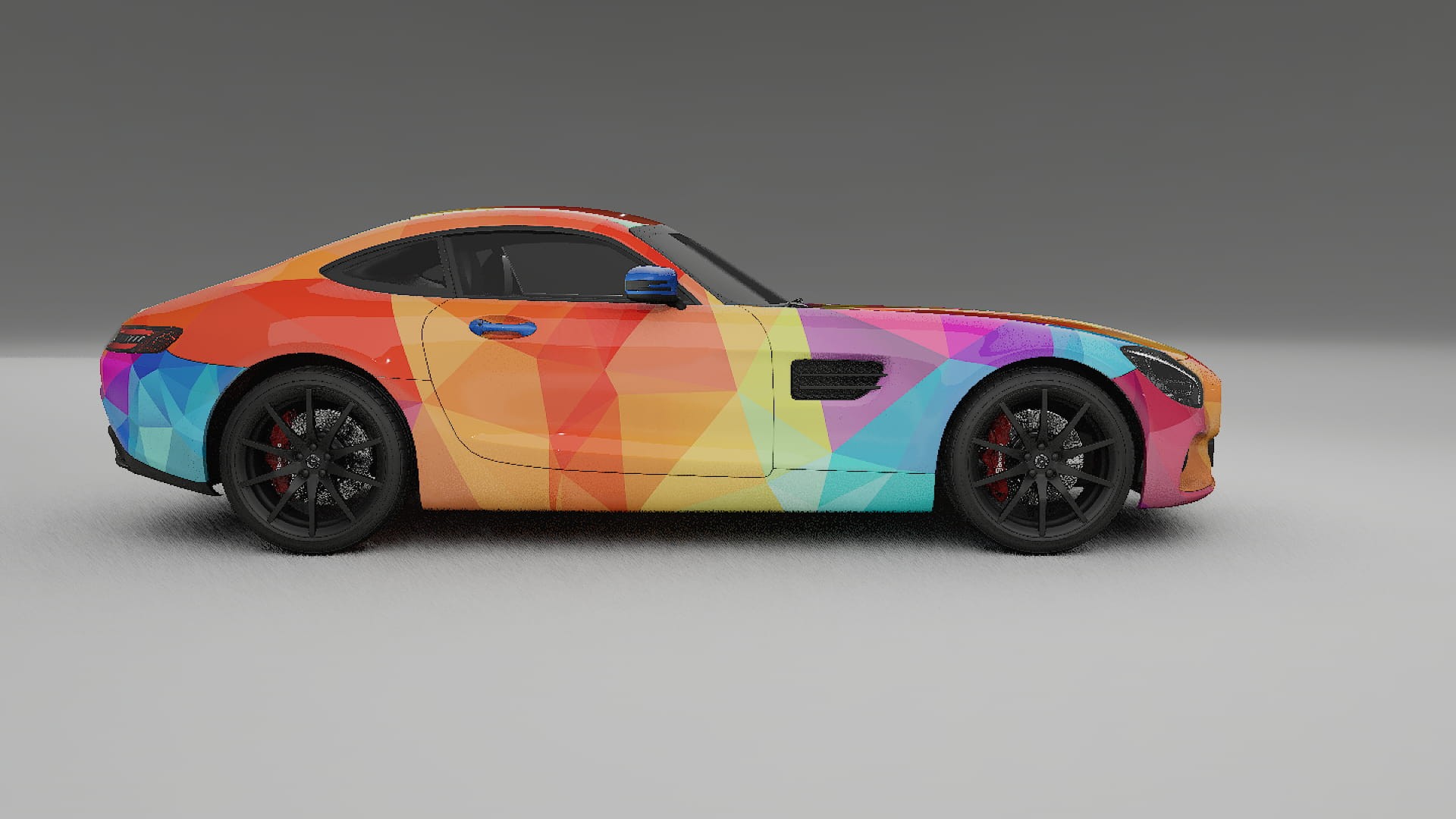 Mercedes AMG GT C190 Coupe VECTOR VIBE – Designad Wrap PPF-sats i utskrivbar polyuretanfilm