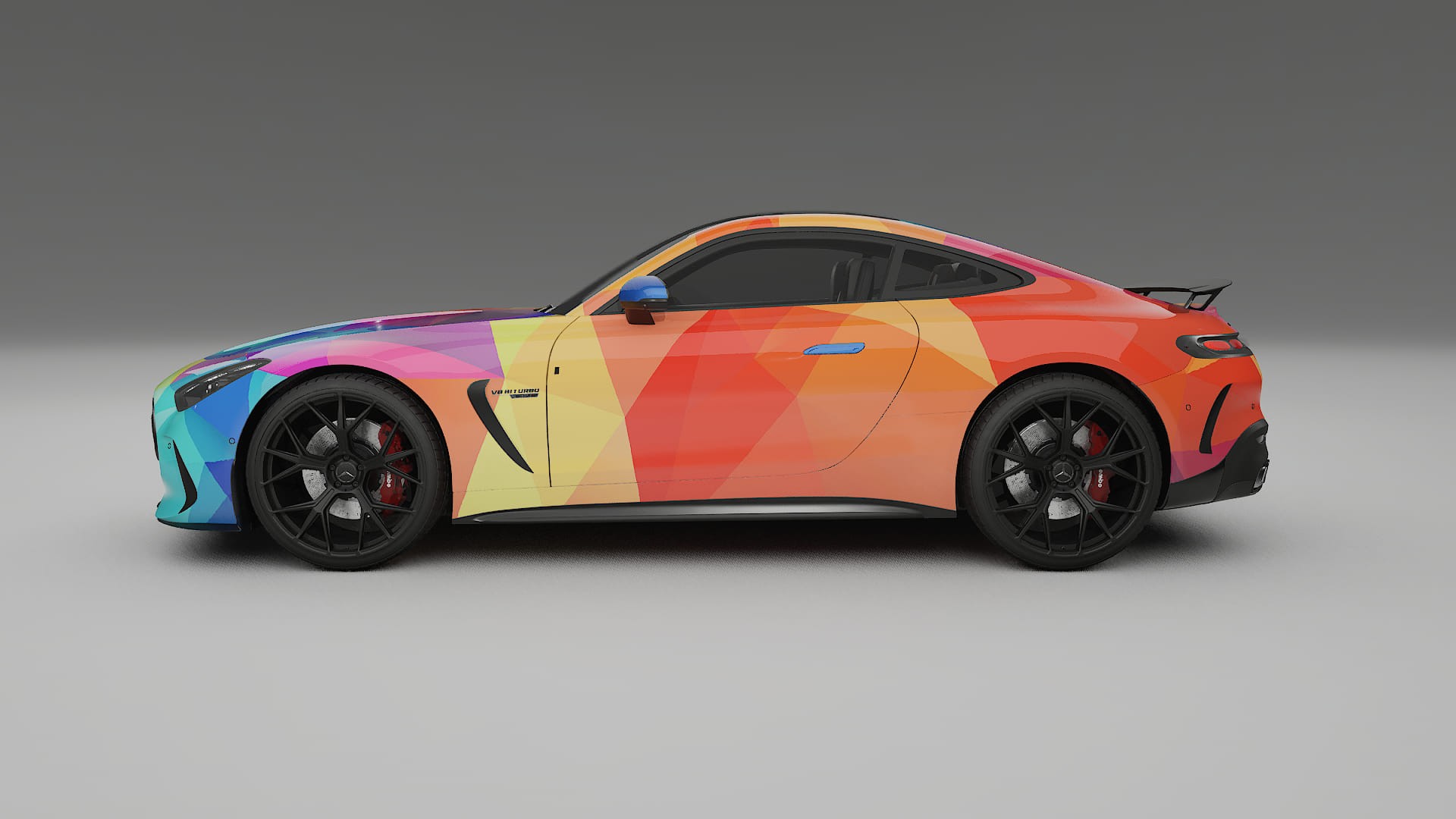Mercedes AMG GT Coupe C192 VECTOR VIBE – Designad Wrap PPF-sats i utskrivbar polyuretanfilm