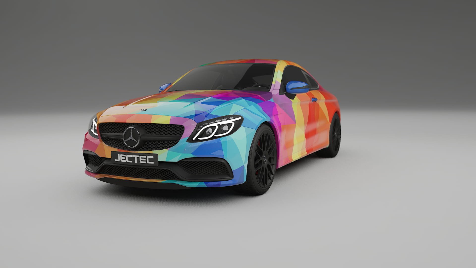Mercedes C63 AMG W205 Coupe VECTOR VIBE – Designad Wrap PPF-sats i utskrivbar polyuretanfilm