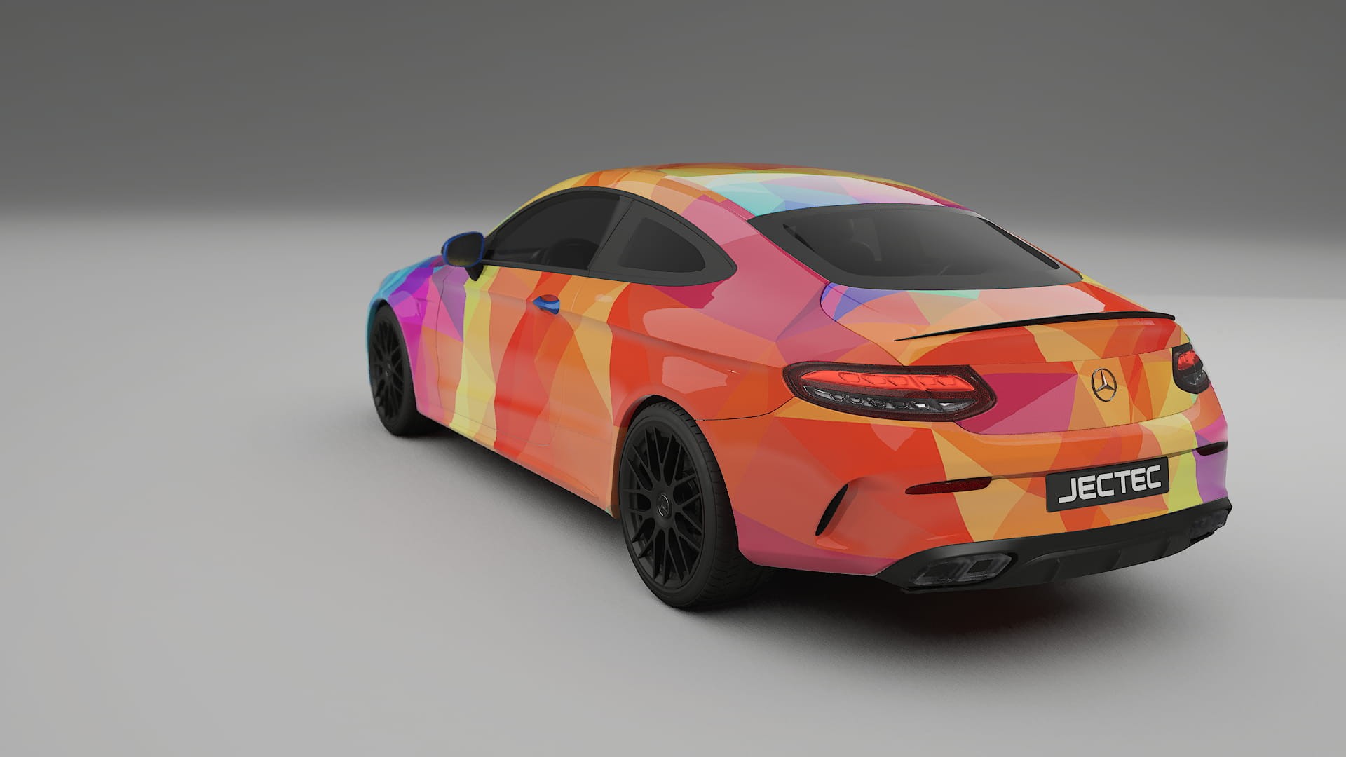 Mercedes C63 AMG W205 Coupe VECTOR VIBE – Designad Wrap PPF-sats i utskrivbar polyuretanfilm