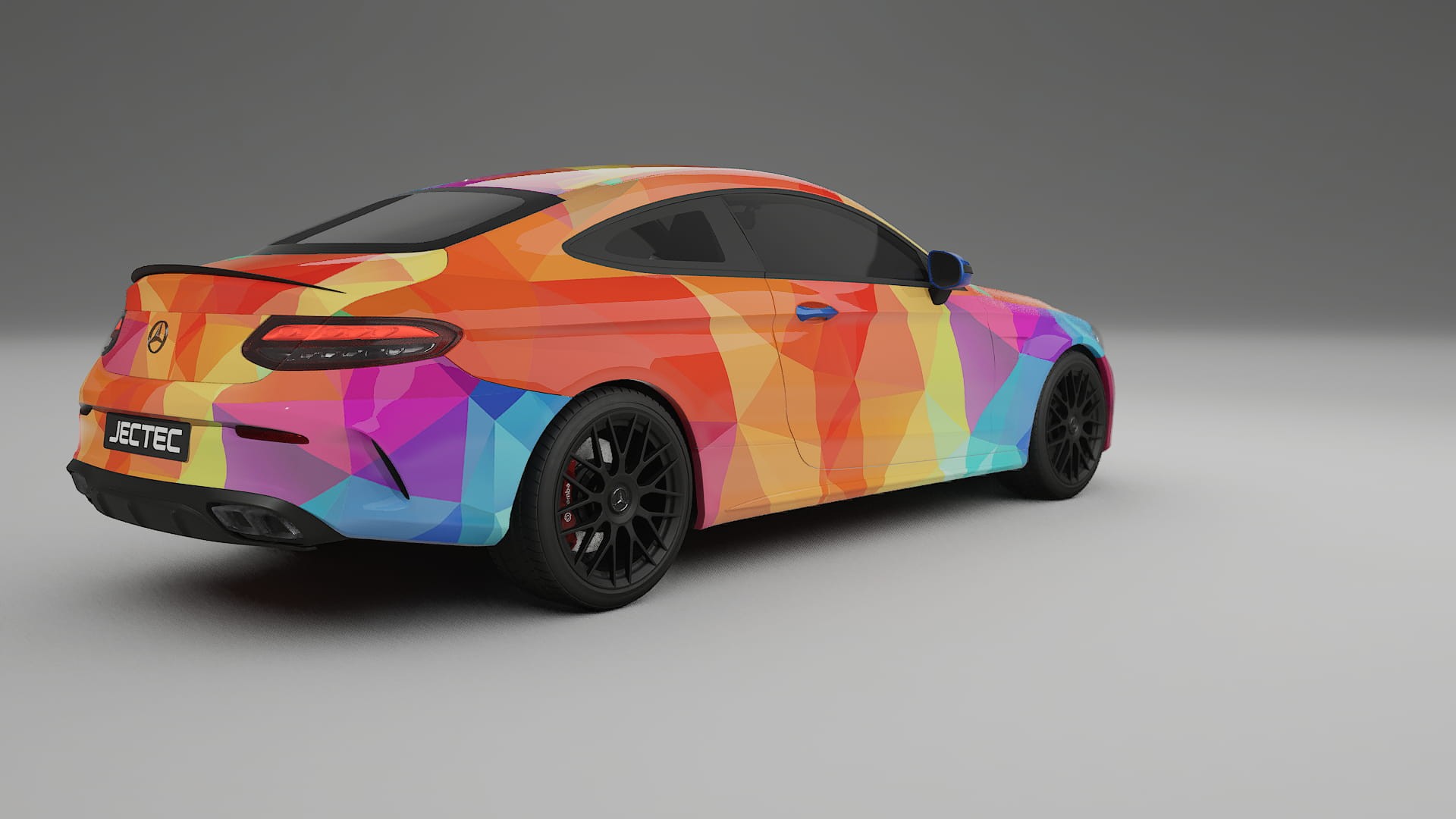 Mercedes C63 AMG W205 Coupe VECTOR VIBE – Designad Wrap PPF-sats i utskrivbar polyuretanfilm