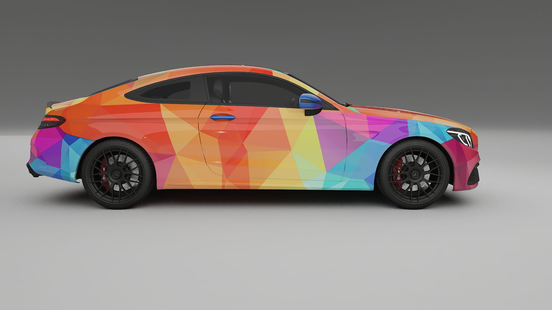 Mercedes C63 AMG W205 Coupe VECTOR VIBE – Designad Wrap PPF-sats i utskrivbar polyuretanfilm