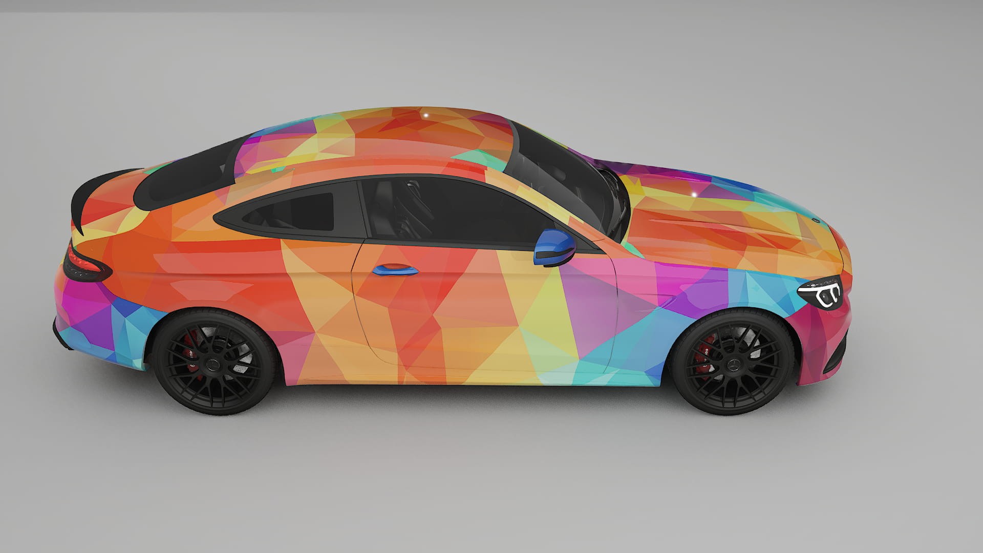 Mercedes C63 AMG W205 Coupe VECTOR VIBE – Designad Wrap PPF-sats i utskrivbar polyuretanfilm