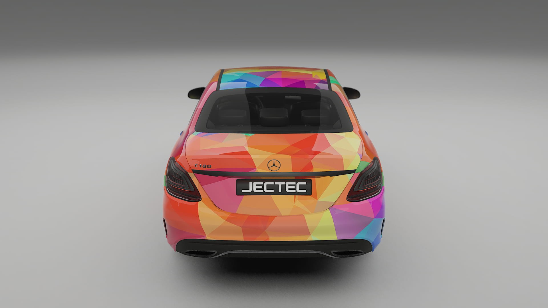 Mercedes C-class W205 AMG sedan VECTOR VIBE – Designad Wrap PPF-sats i utskrivbar polyuretanfilm