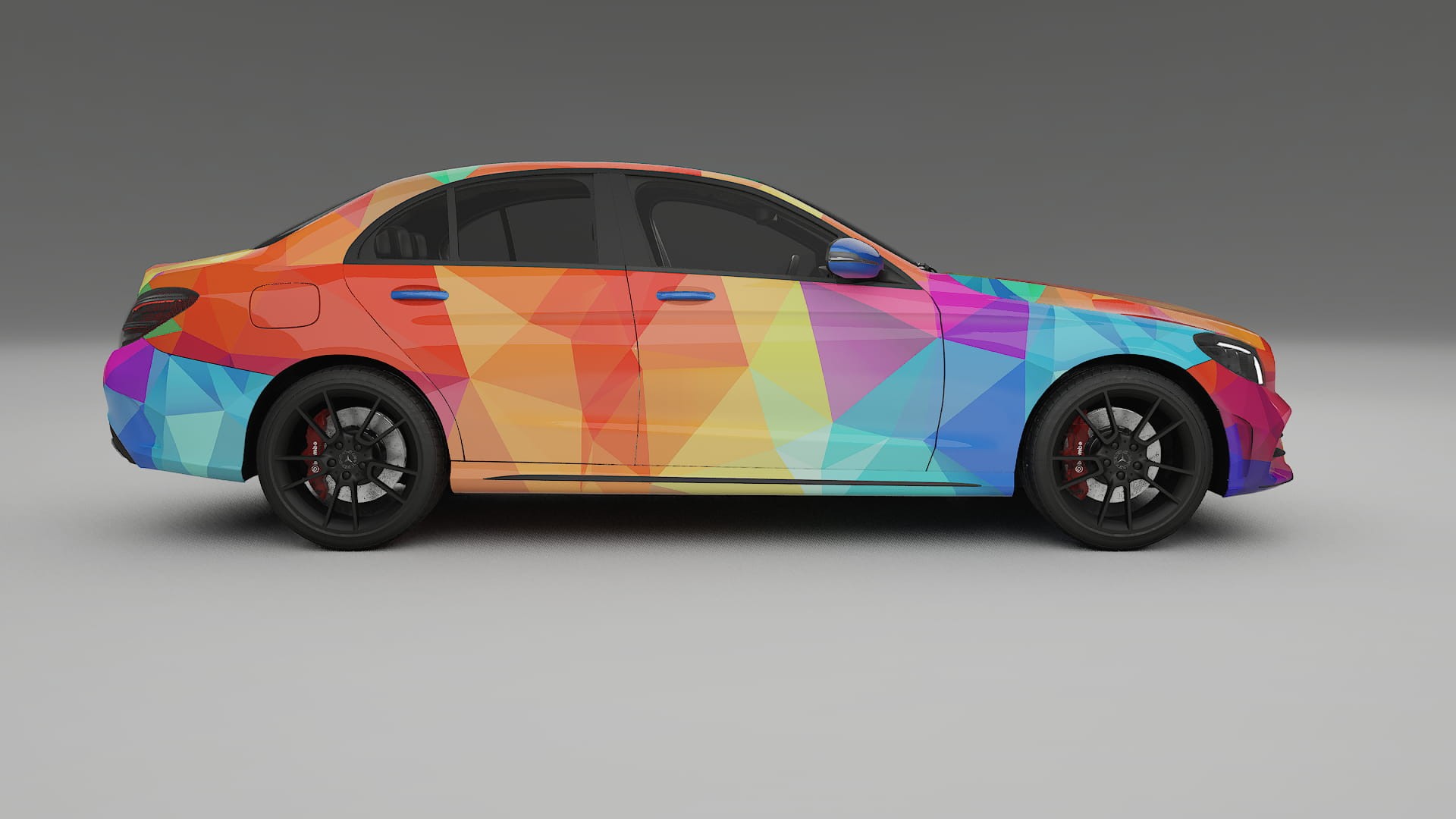 Mercedes C-class W205 AMG sedan VECTOR VIBE – Designad Wrap PPF-sats i utskrivbar polyuretanfilm