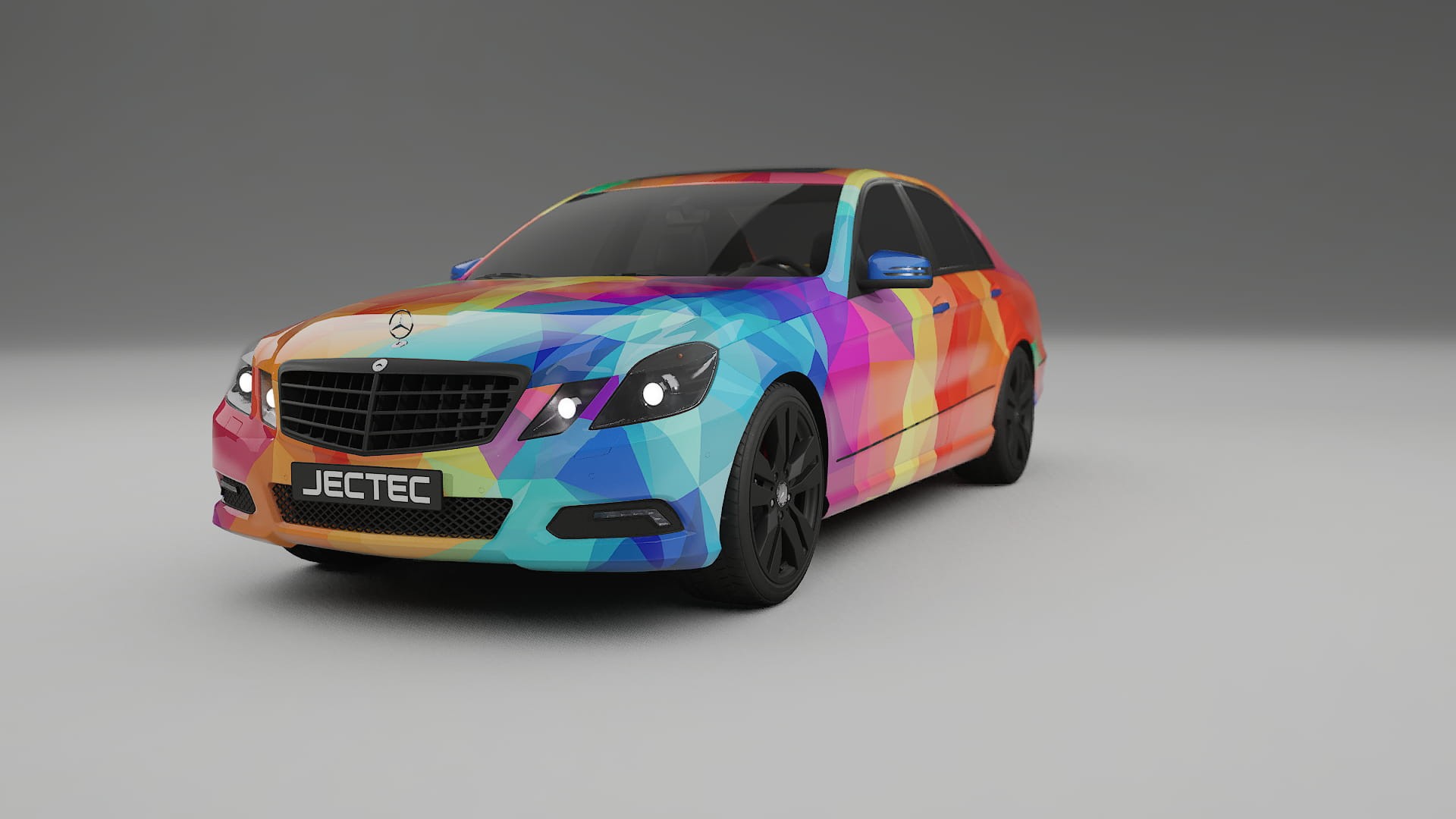 Mercedes E-class Sedan W212 Prefacelift pre-LCI VECTOR VIBE – Designad Wrap PPF-sats i utskrivbar polyuretanfilm
