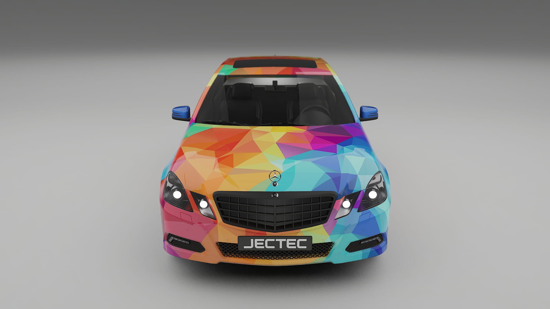 Mercedes E-class Sedan W212 Prefacelift pre-LCI VECTOR VIBE – Designad Wrap PPF-sats i utskrivbar polyuretanfilm