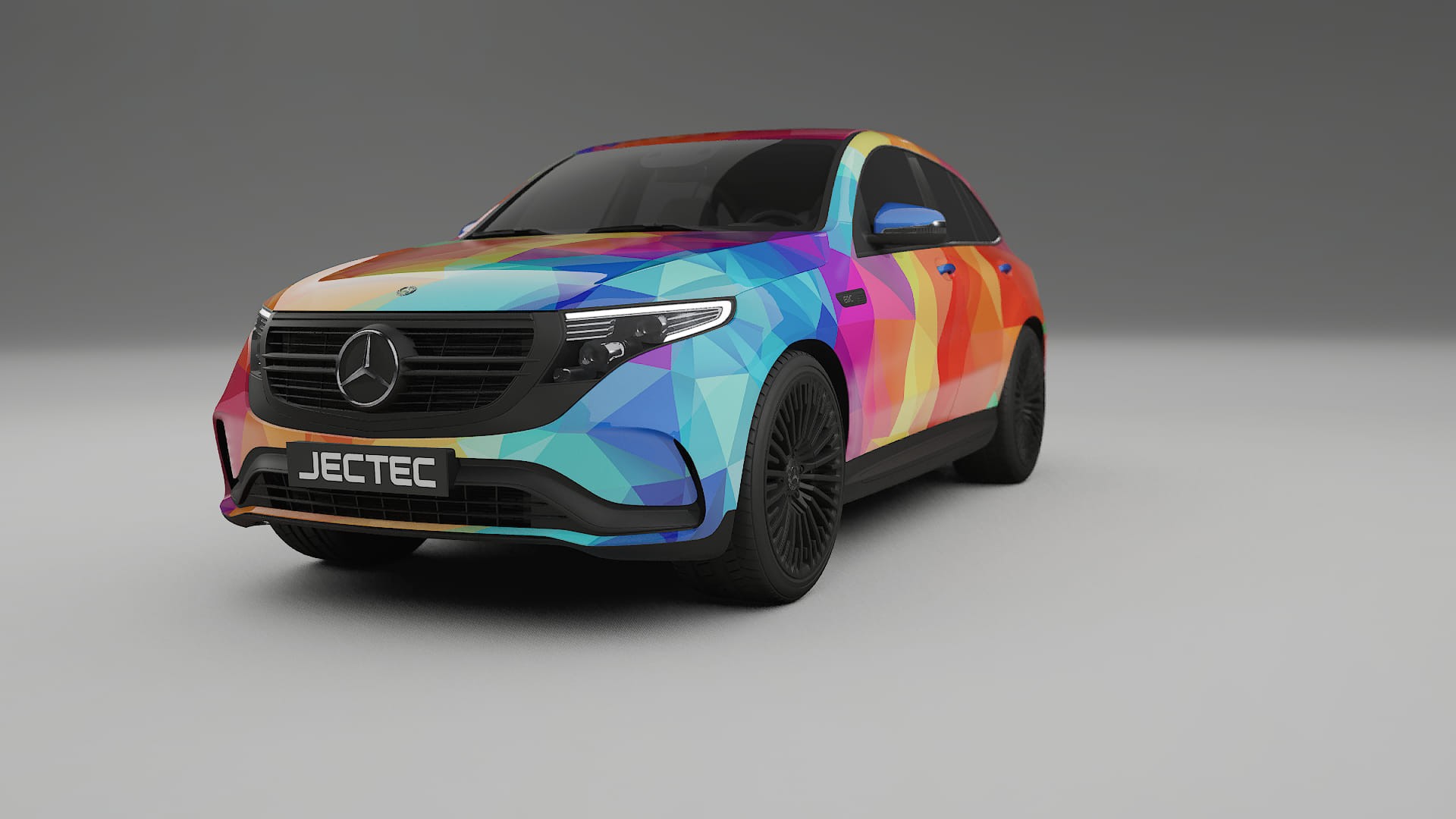Mercedes EQC AMG VECTOR VIBE – Designad Wrap PPF-sats i utskrivbar polyuretanfilm