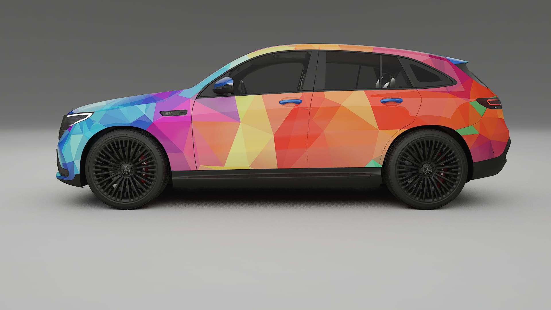 Mercedes EQC AMG VECTOR VIBE – Designad Wrap PPF-sats i utskrivbar polyuretanfilm