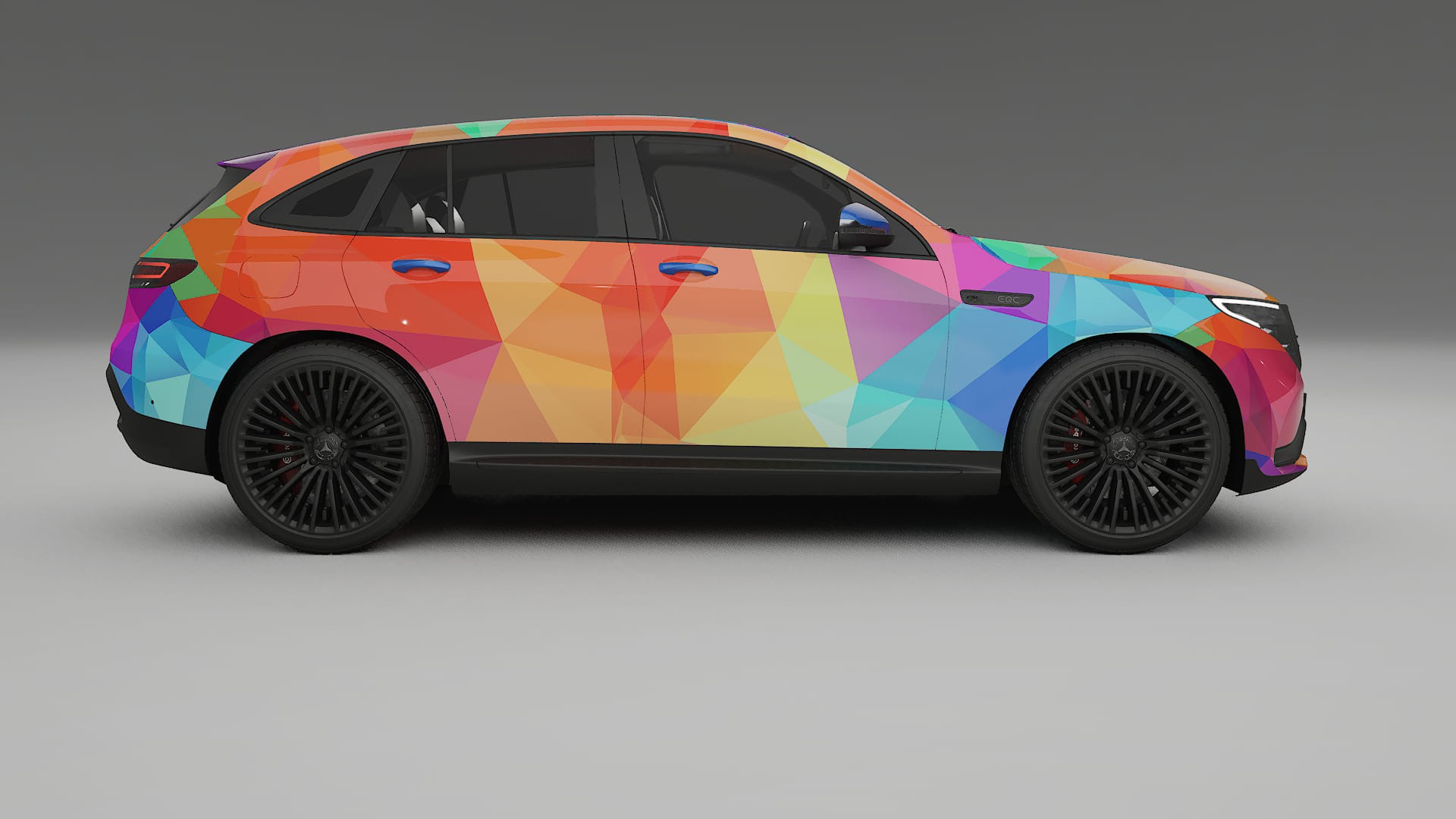 Mercedes EQC AMG VECTOR VIBE – Designad Wrap PPF-sats i utskrivbar polyuretanfilm