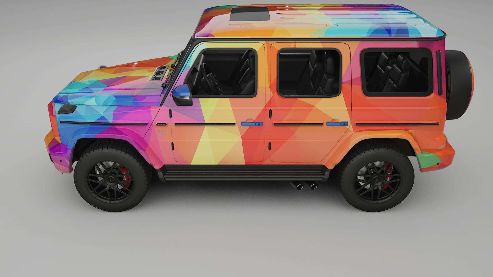 Mercedes G63 AMG W463A VECTOR VIBE – Designad Wrap PPF-sats i utskrivbar polyuretanfilm