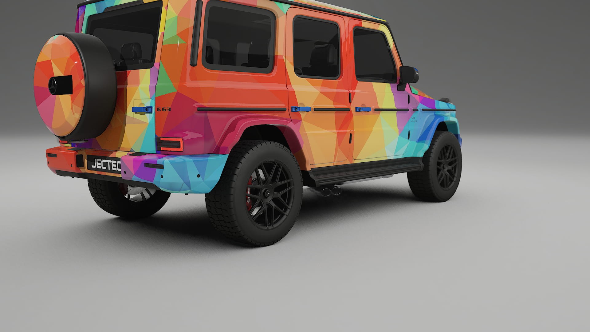 Mercedes G63 AMG W463A VECTOR VIBE – Designad Wrap PPF-sats i utskrivbar polyuretanfilm