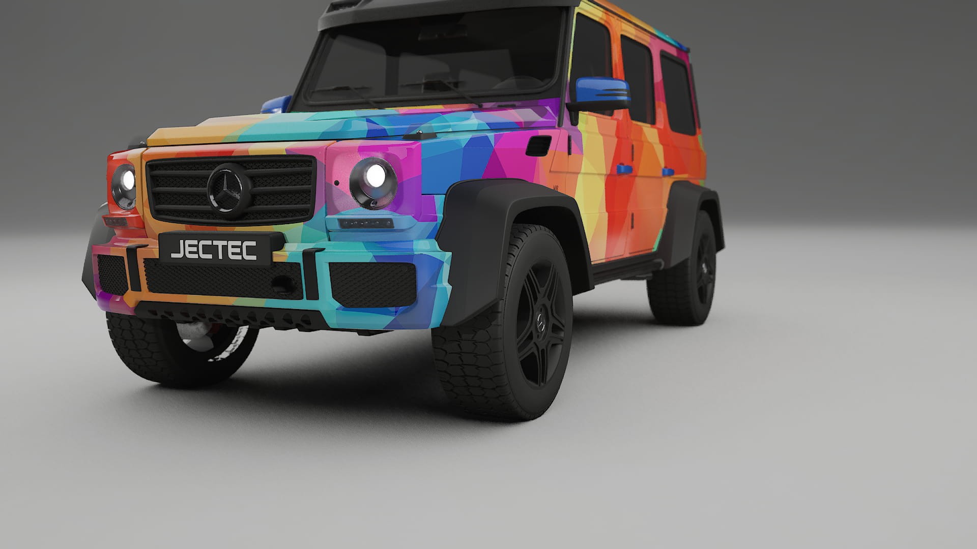 Mercedes G-class 4x4 W463 VECTOR VIBE – Designad Wrap PPF-sats i utskrivbar polyuretanfilm