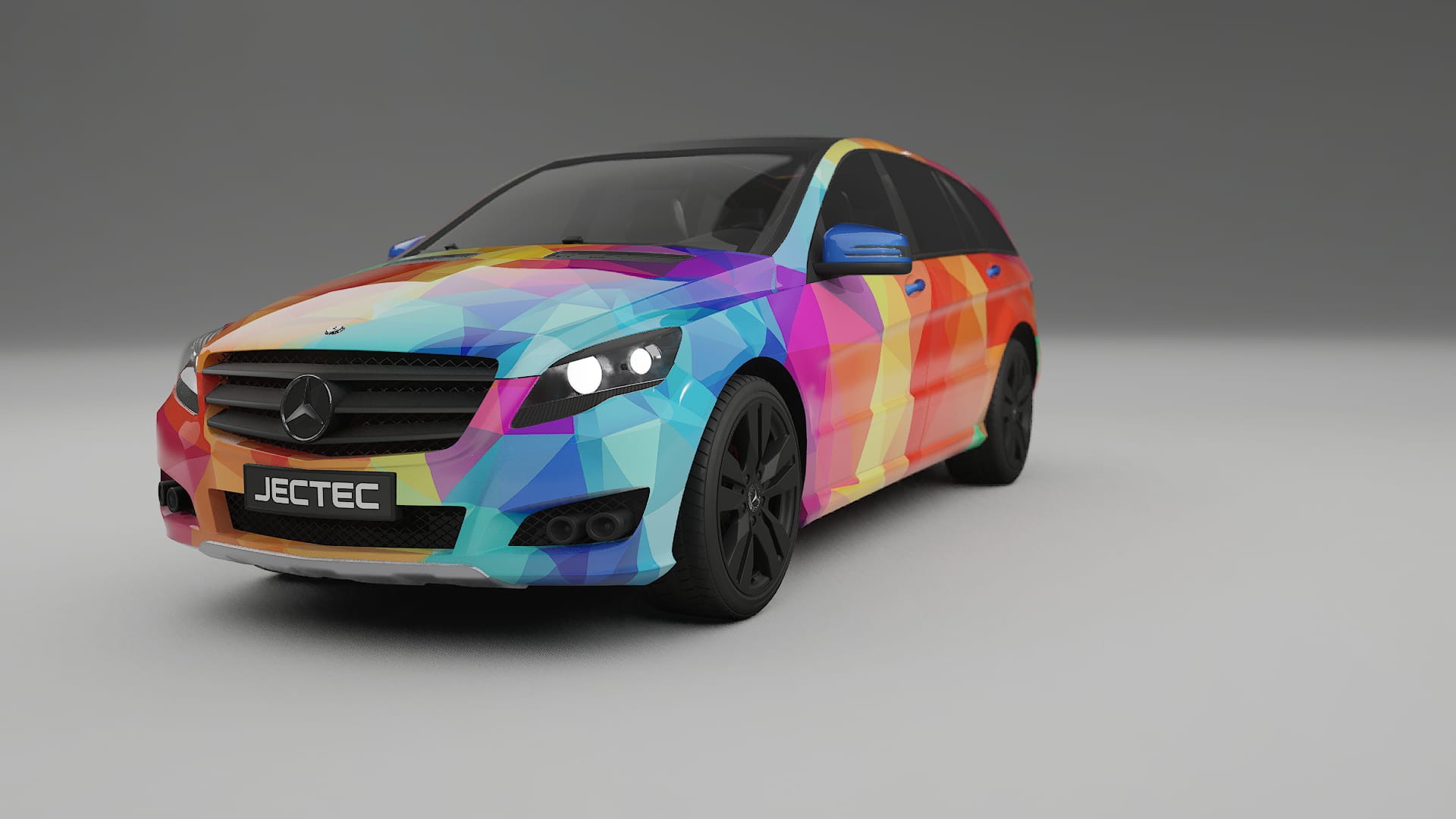 Mercedes R-class W251 facelift LCI VECTOR VIBE – Designad Wrap PPF-sats i utskrivbar polyuretanfilm