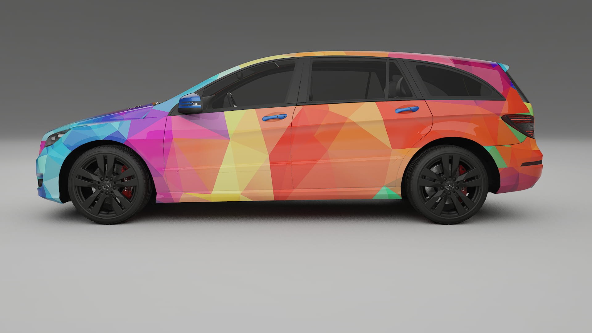 Mercedes R-class W251 facelift LCI VECTOR VIBE – Designad Wrap PPF-sats i utskrivbar polyuretanfilm