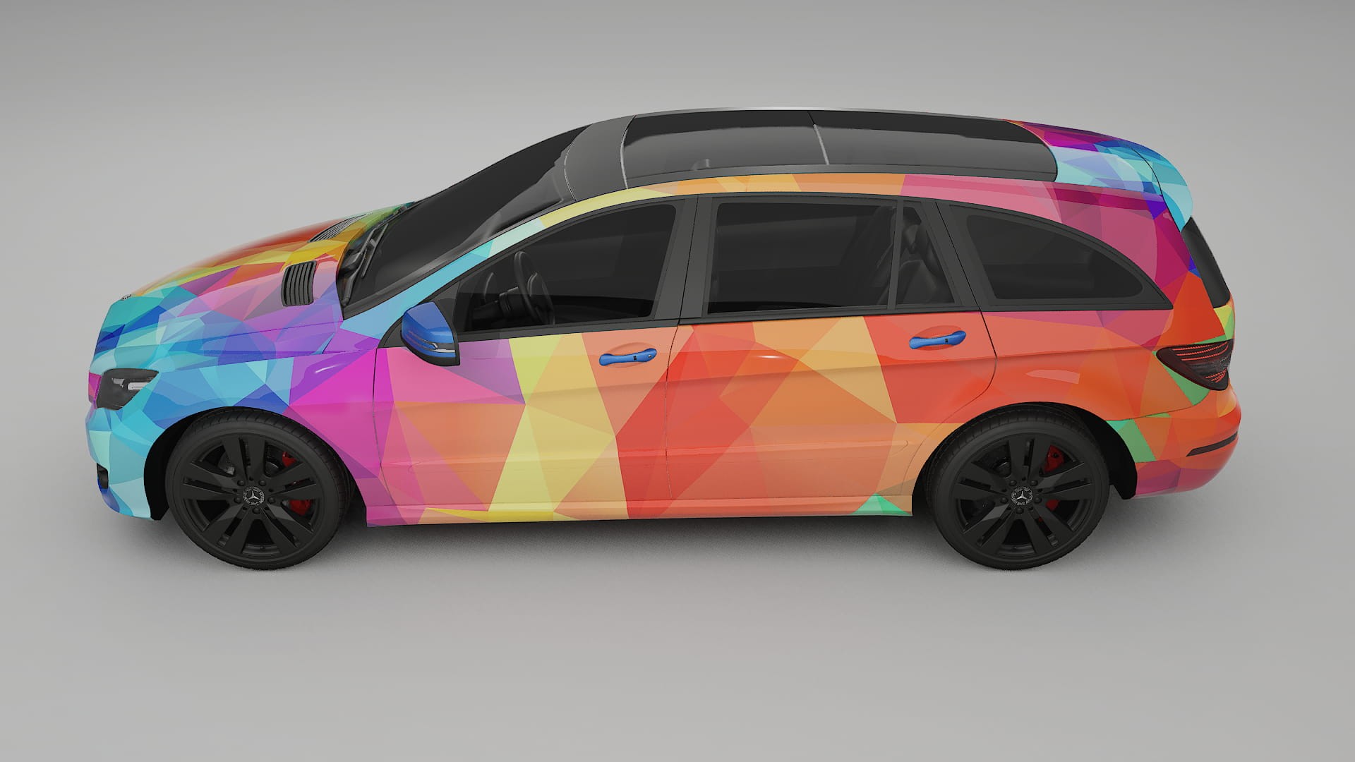 Mercedes R-class W251 facelift LCI VECTOR VIBE – Designad Wrap PPF-sats i utskrivbar polyuretanfilm