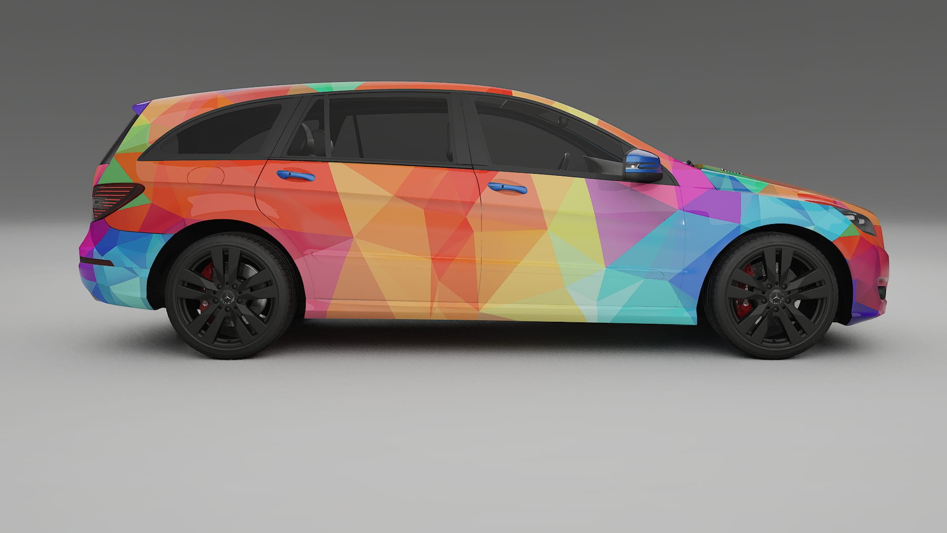 Mercedes R-class W251 facelift LCI VECTOR VIBE – Designad Wrap PPF-sats i utskrivbar polyuretanfilm