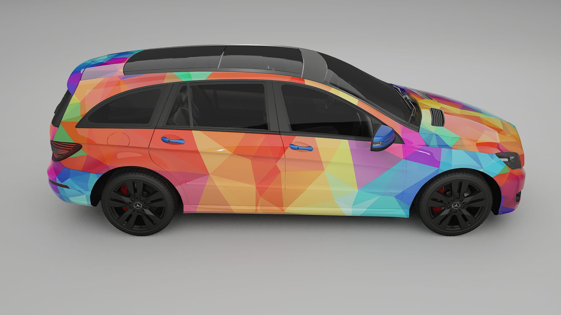 Mercedes R-class W251 facelift LCI VECTOR VIBE – Designad Wrap PPF-sats i utskrivbar polyuretanfilm