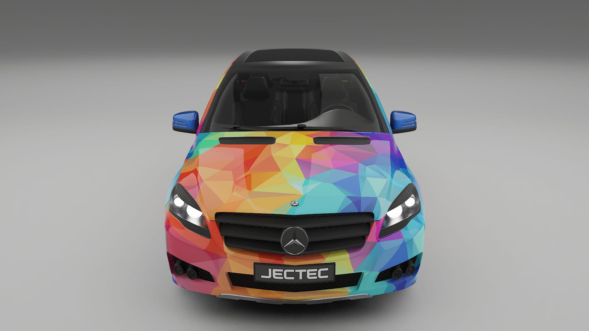 Mercedes R-class W251 facelift LCI VECTOR VIBE – Designad Wrap PPF-sats i utskrivbar polyuretanfilm