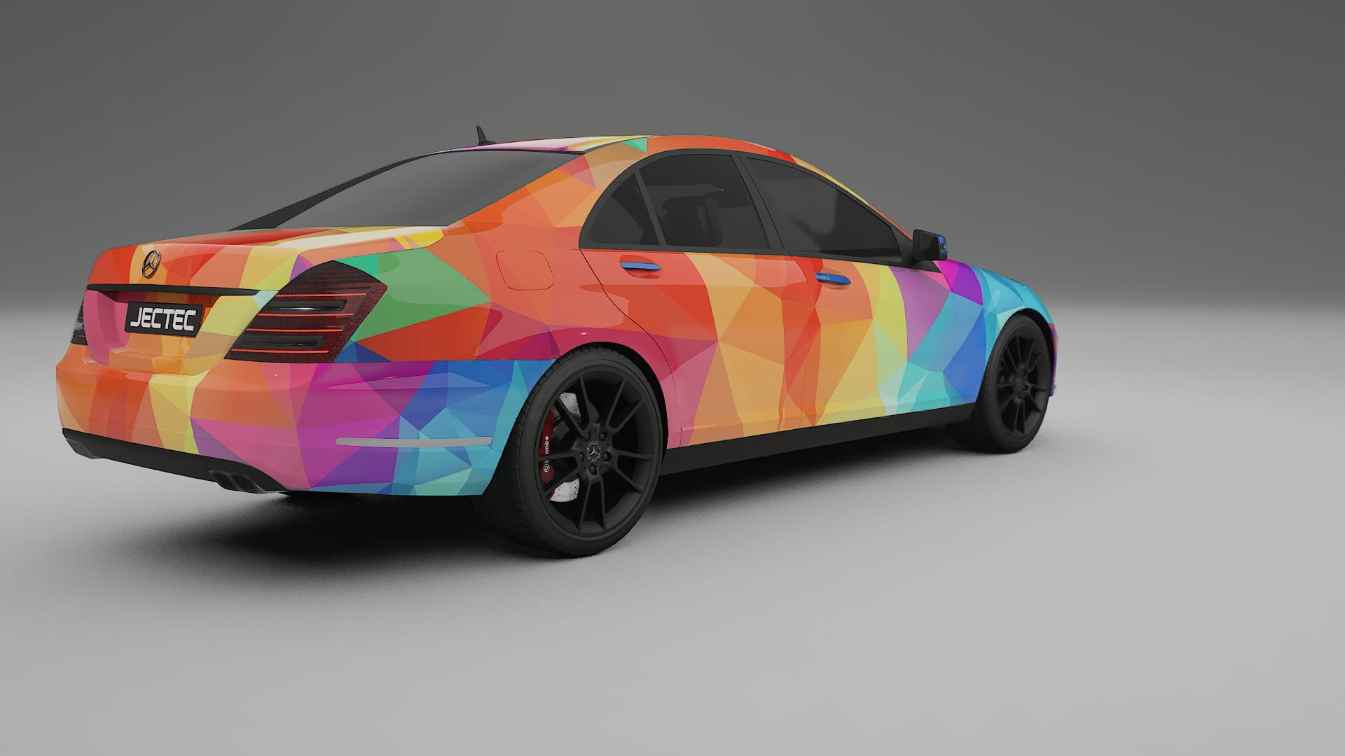 Mercedes S-class W221 facelift LCI VECTOR VIBE – Designad Wrap PPF-sats i utskrivbar polyuretanfilm