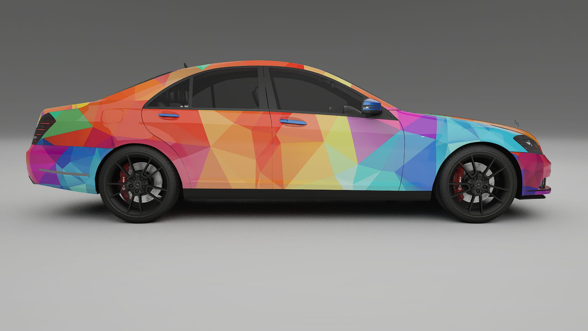 Mercedes S-class W221 facelift LCI VECTOR VIBE – Designad Wrap PPF-sats i utskrivbar polyuretanfilm