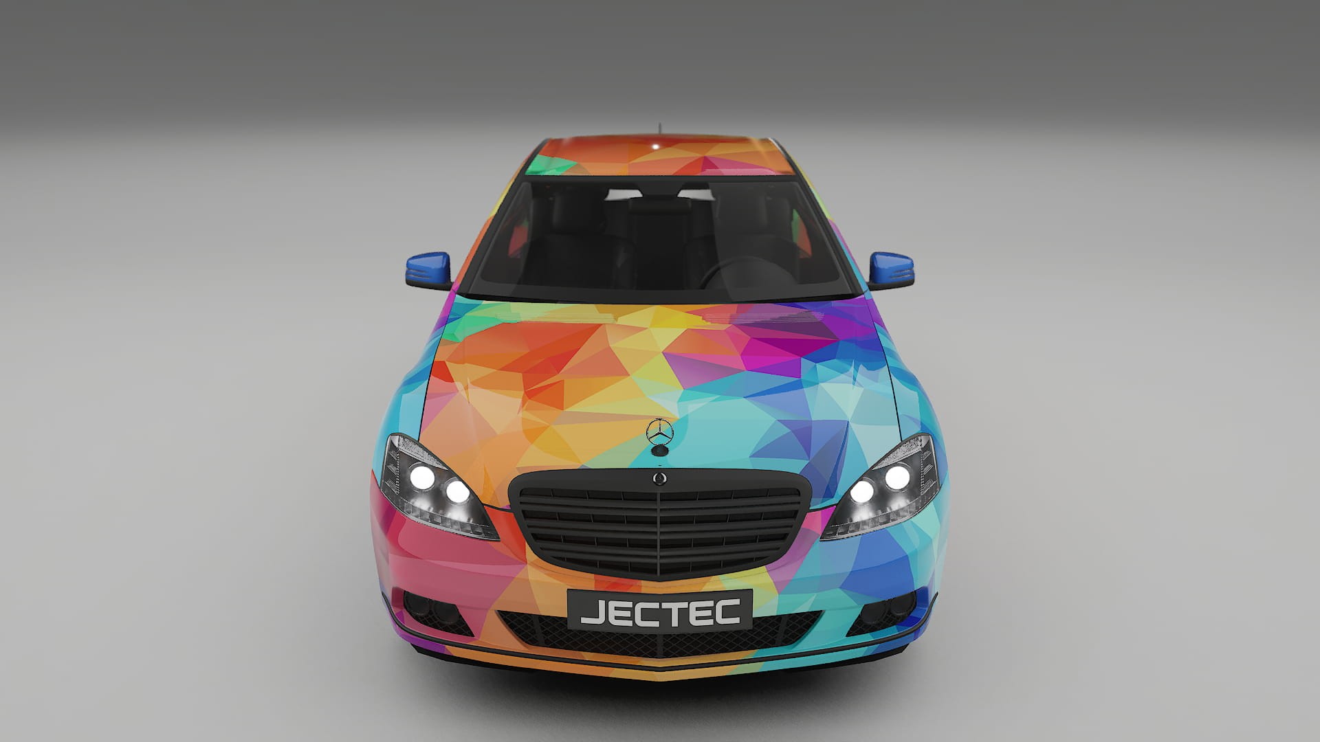 Mercedes S-class W221 facelift LCI VECTOR VIBE – Designad Wrap PPF-sats i utskrivbar polyuretanfilm