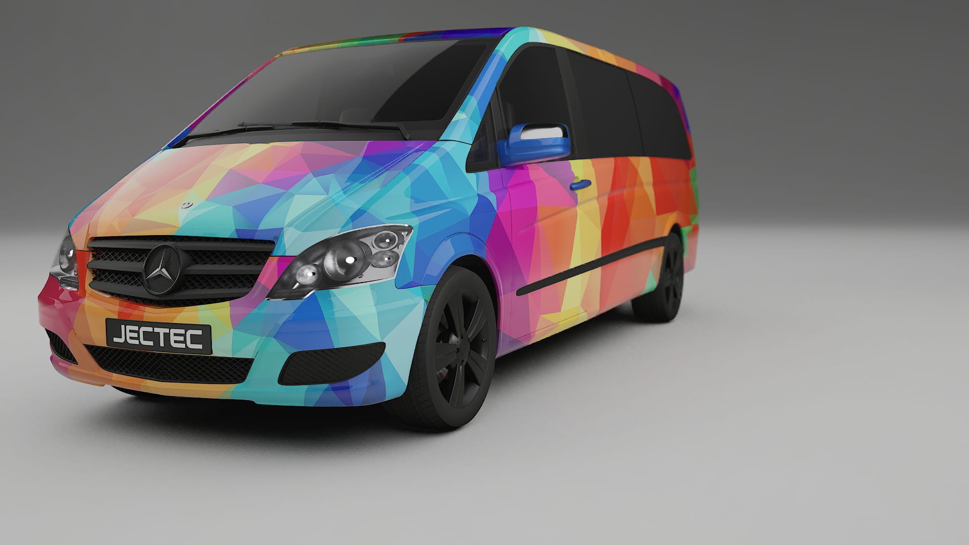 Mercedes Viano Extralong W439 Facelift LCI VECTOR VIBE – Designad Wrap PPF-sats i utskrivbar polyuretanfilm